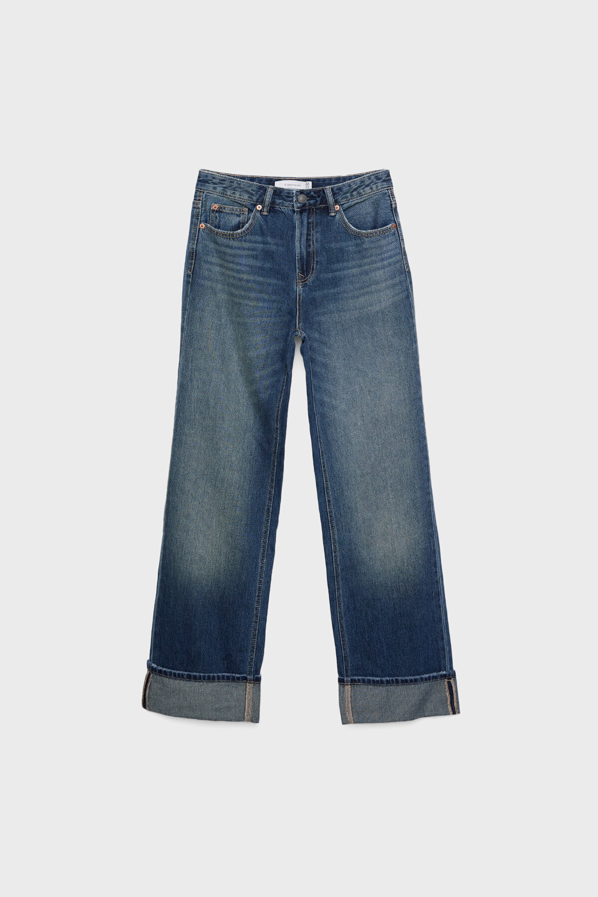 Stradivarius  D92 straight fit geniş paça jean - Görsel 5