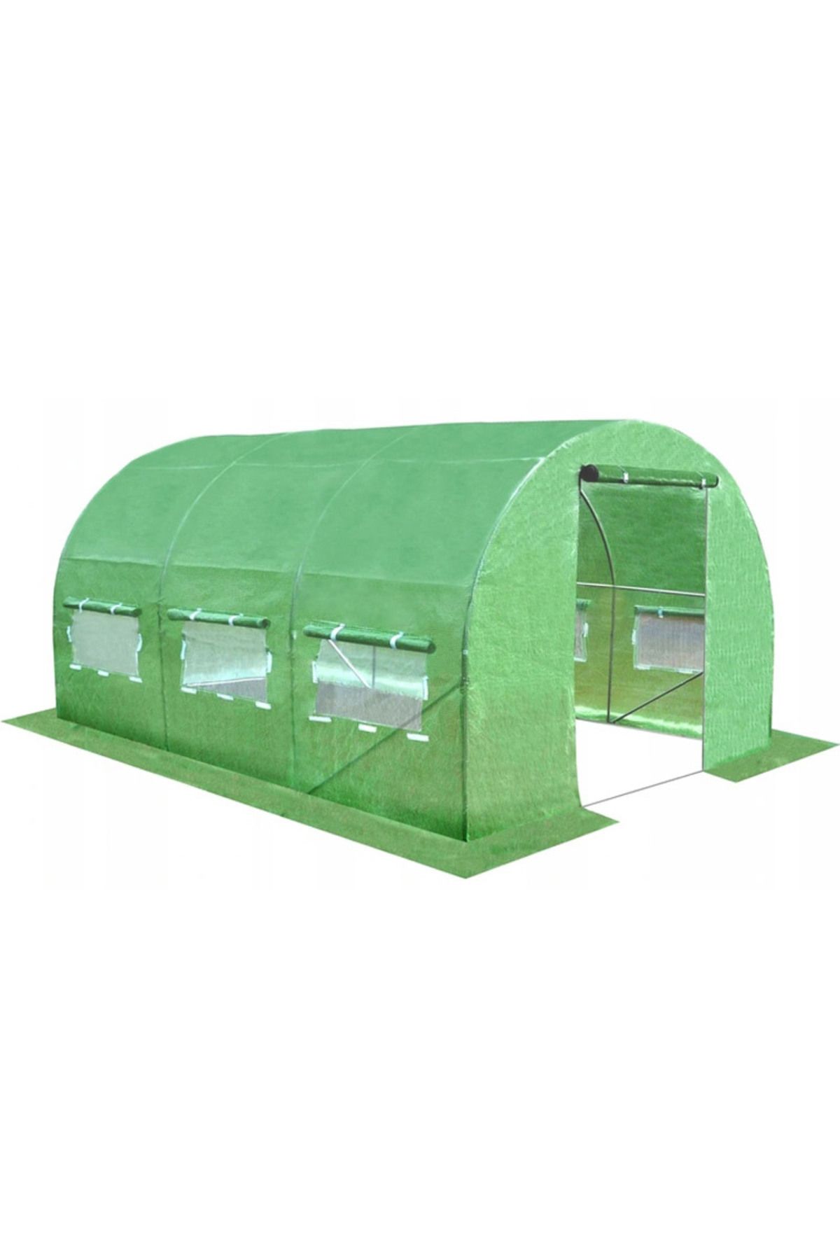 SERSIMO Sera De Gradina, Tip Tunel Cu Cadru Metalic, 250x400cm, 10mp (3 Segmente) - One Size