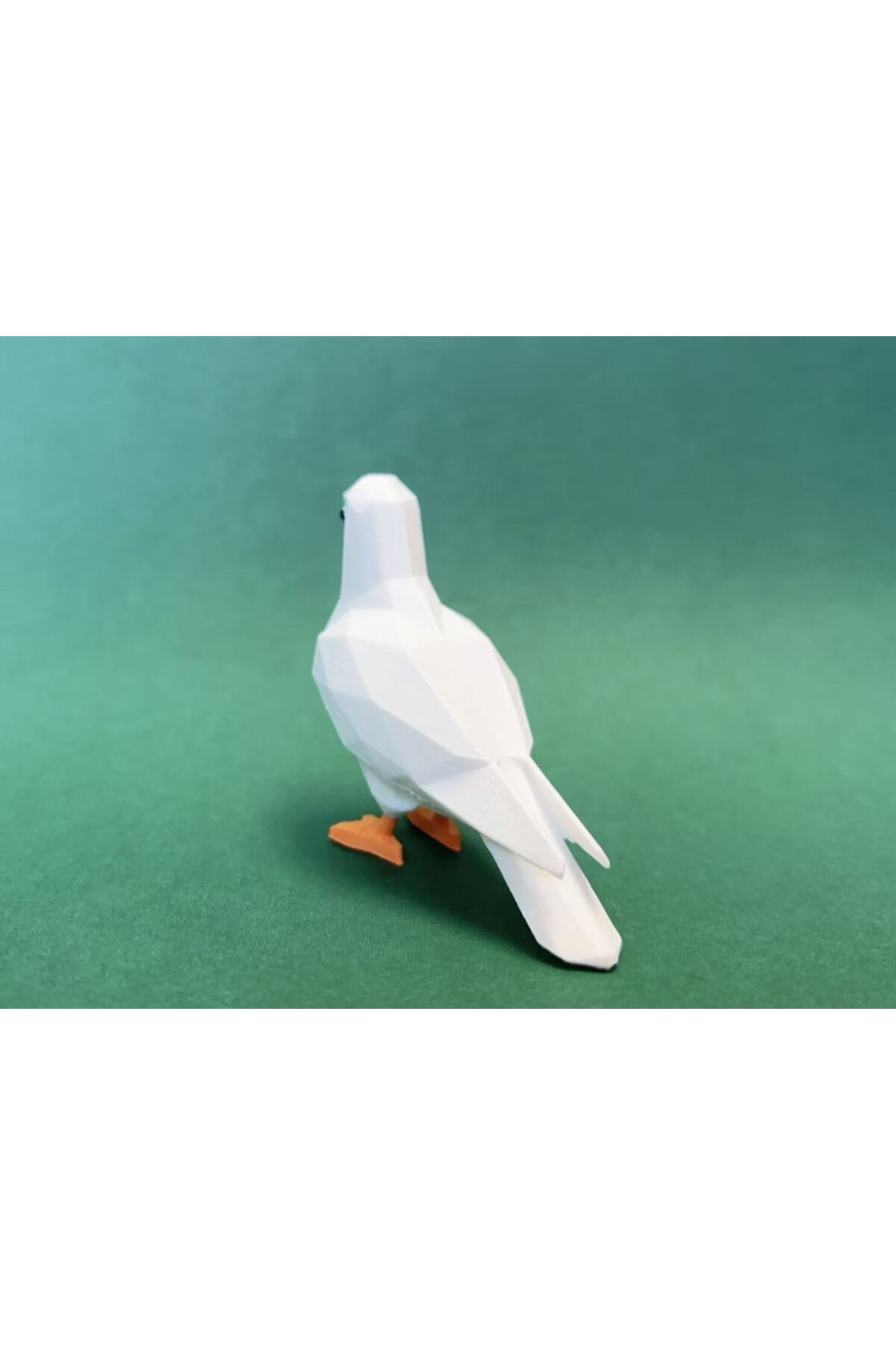 Figura di colomba della pace a basso numero di poligoni da 15 cm - Decorazione desktop con stampa 3D