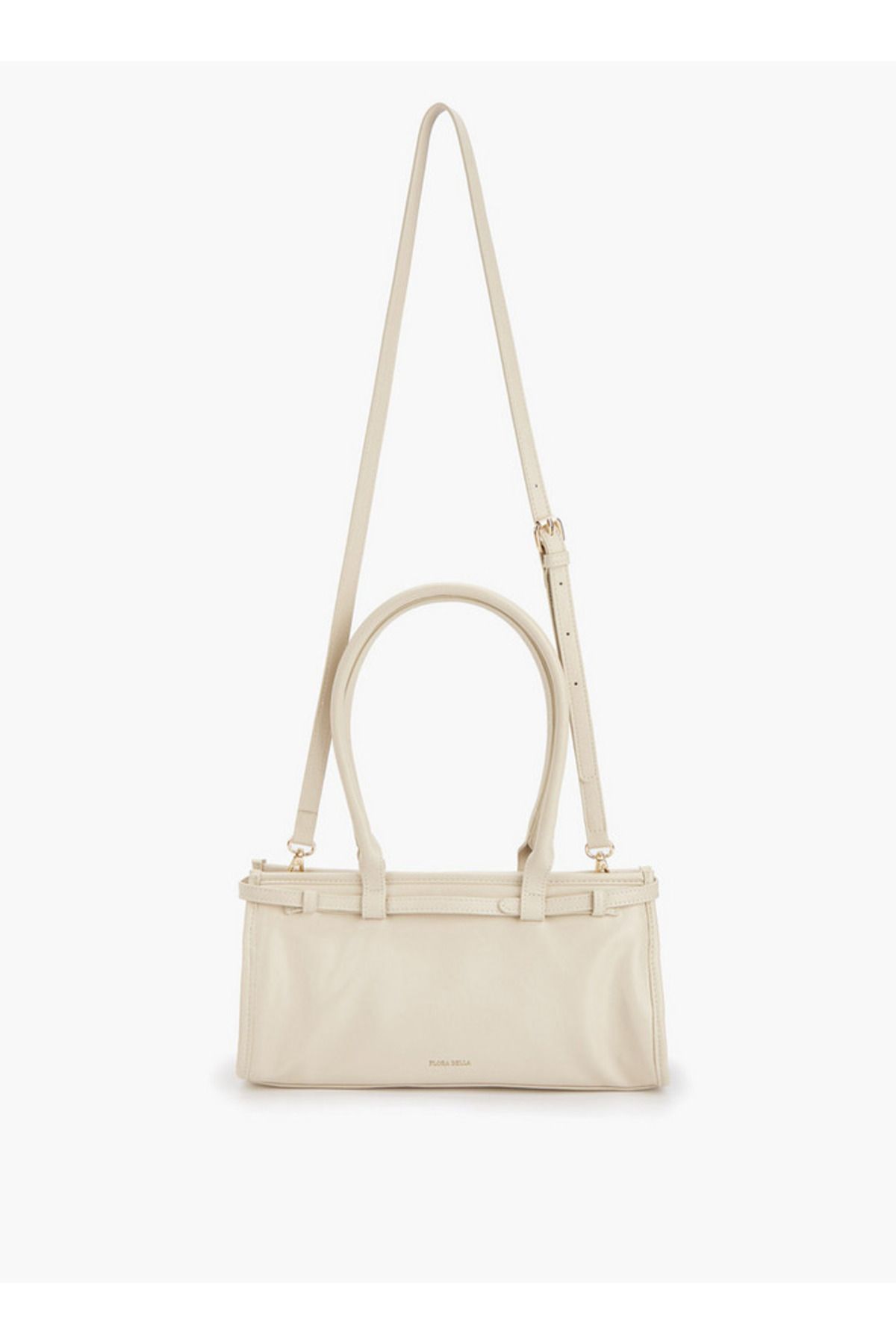 Flora Bella by Shoexpress-Solid Double Handle Shoulder Bag with Detachable Strap 6