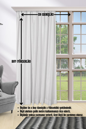 Ta-Ha Perde ve Halı BEYAZ GÜNEŞLİK PERDE, GÜNEŞLİK SATEN BEYAZ PERDE, 1. SINI...