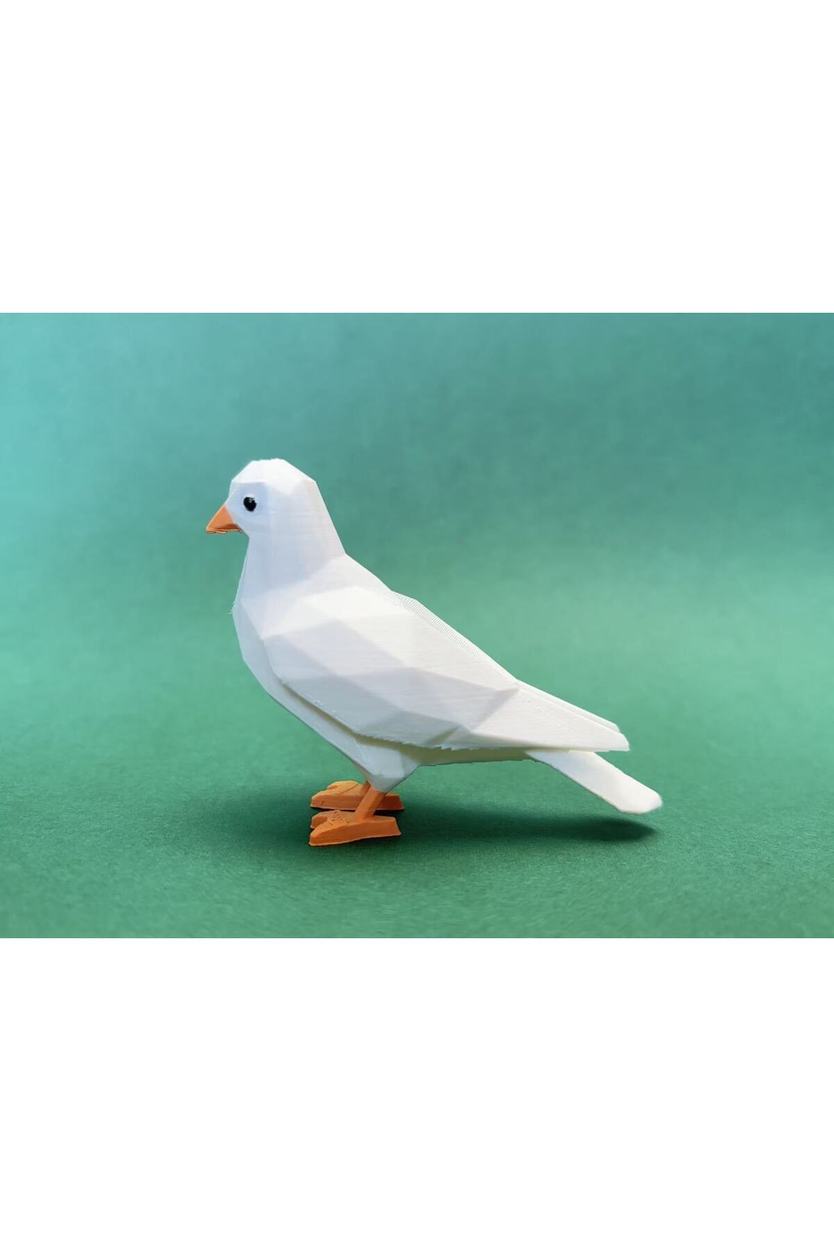 Figura di colomba della pace a basso numero di poligoni da 15 cm - Decorazione desktop con stampa 3D