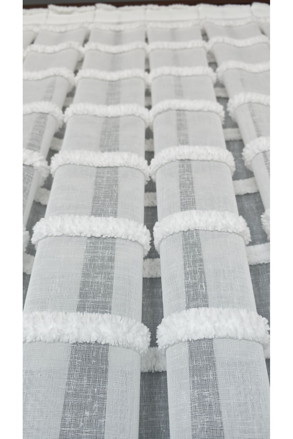 Yuka-Ecru Linen Tulle Curtain with Beard 1/3 Tight Pleats No Wrinkle Ironing Not Asking for Pleated Skirt Suitable for Any Room 4