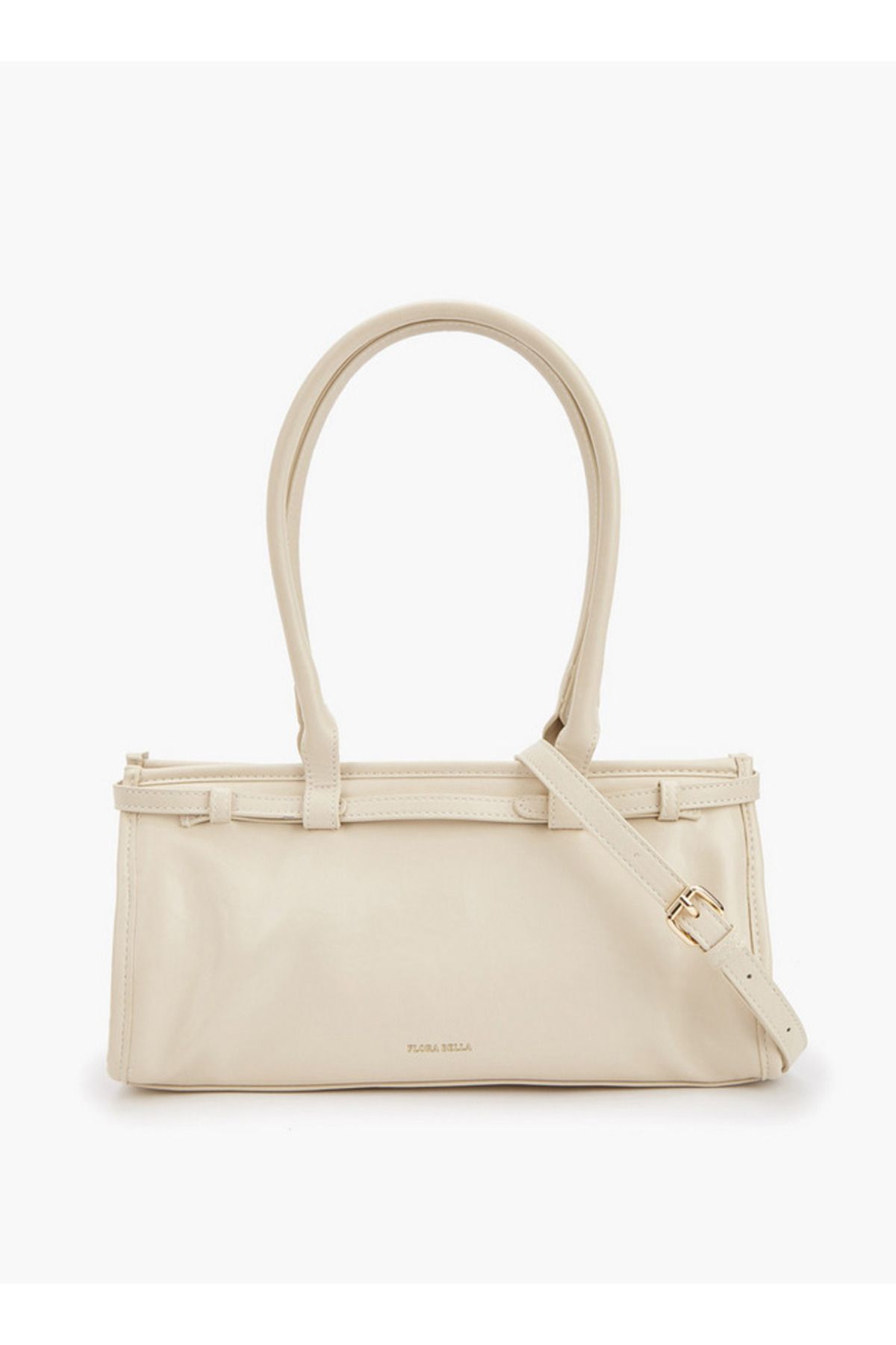 Flora Bella by Shoexpress-Solid Double Handle Shoulder Bag with Detachable Strap 1