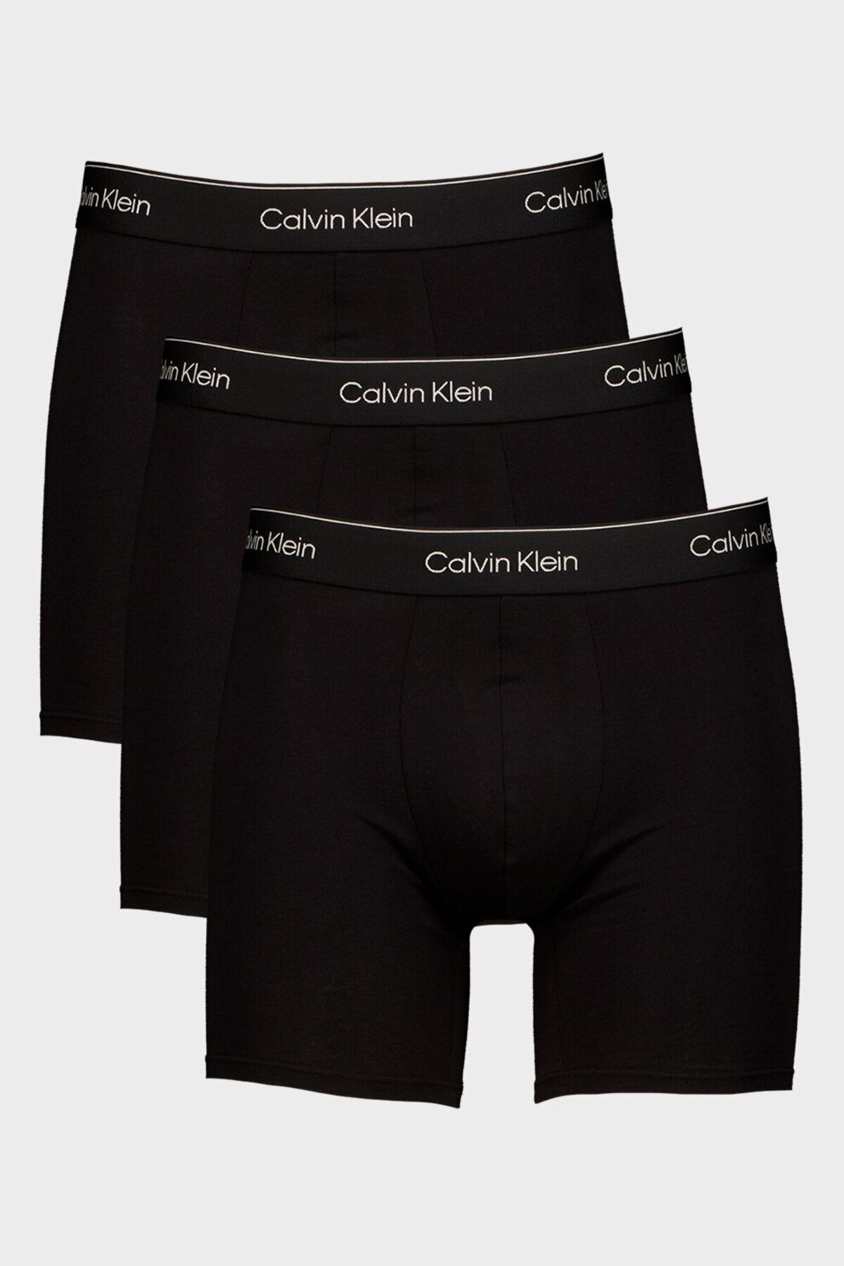 Calvin Klein-, Set of boxers with plain pattern - 3 pairs, Anthracite grey, XL 4