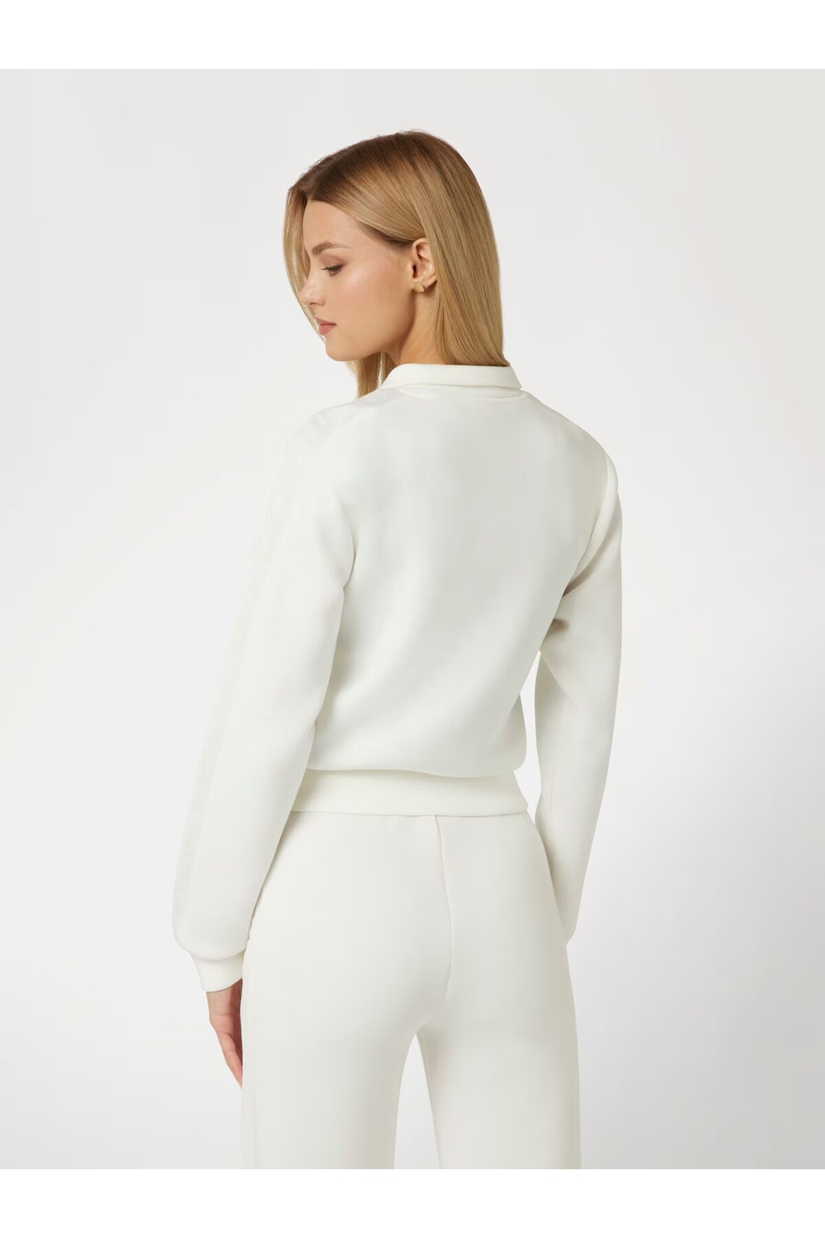 Guess Logo şeritli sweatshirt V2YQ17K7UW2 görsel 3