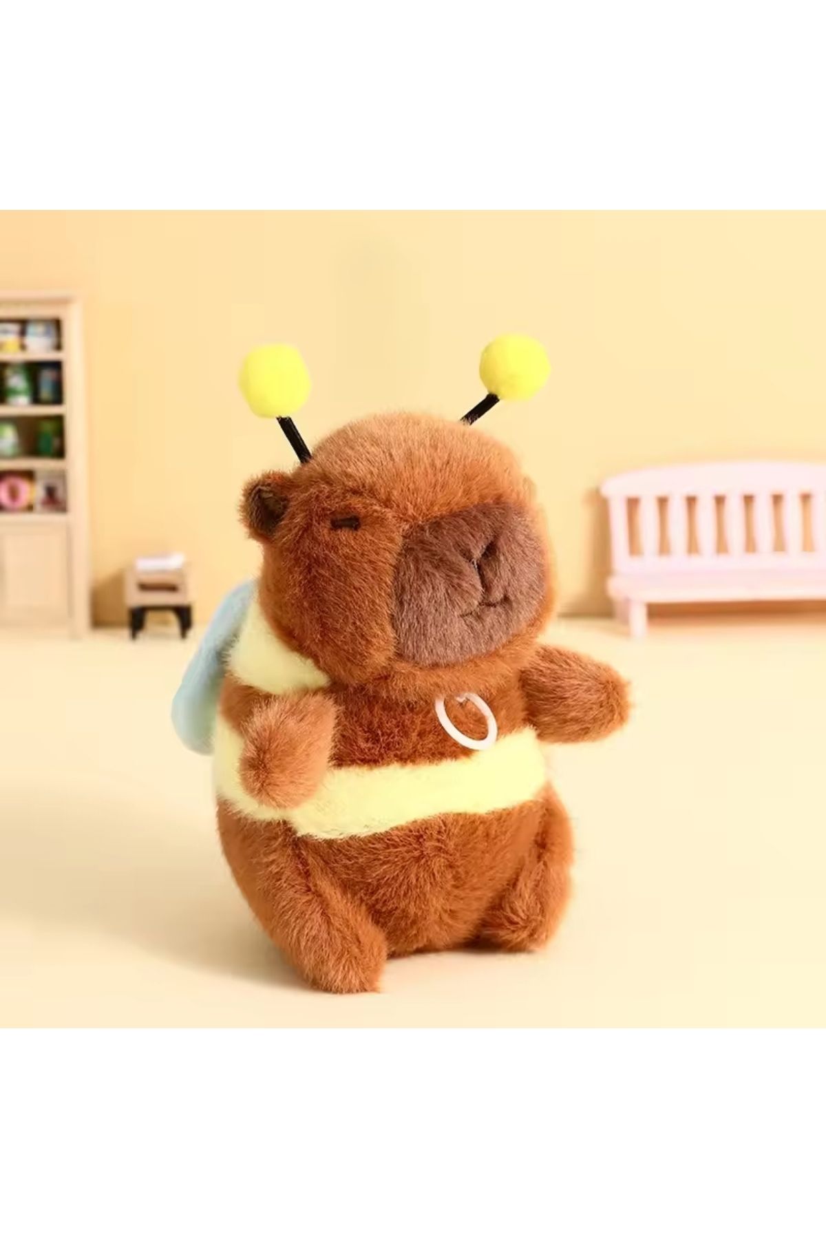 NB market-Bee Capybara Plush Toy. Capybara Flapping Wings Bag Ornament Keychain Model 12cm Capybara 3