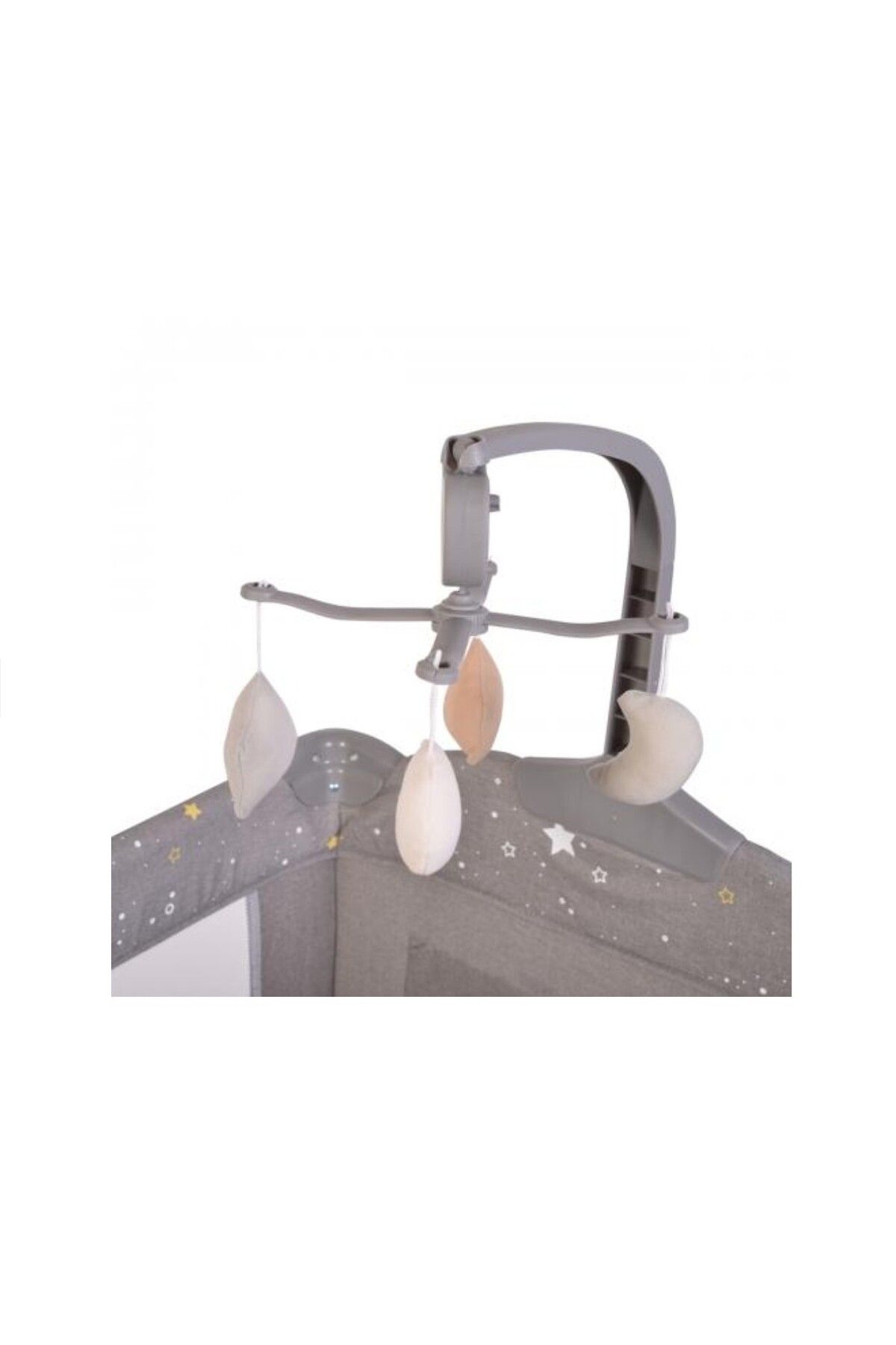 Cangaroo-Folding crib with 2 levels, changing table and carousel Once upon a time L3 Grey 5
