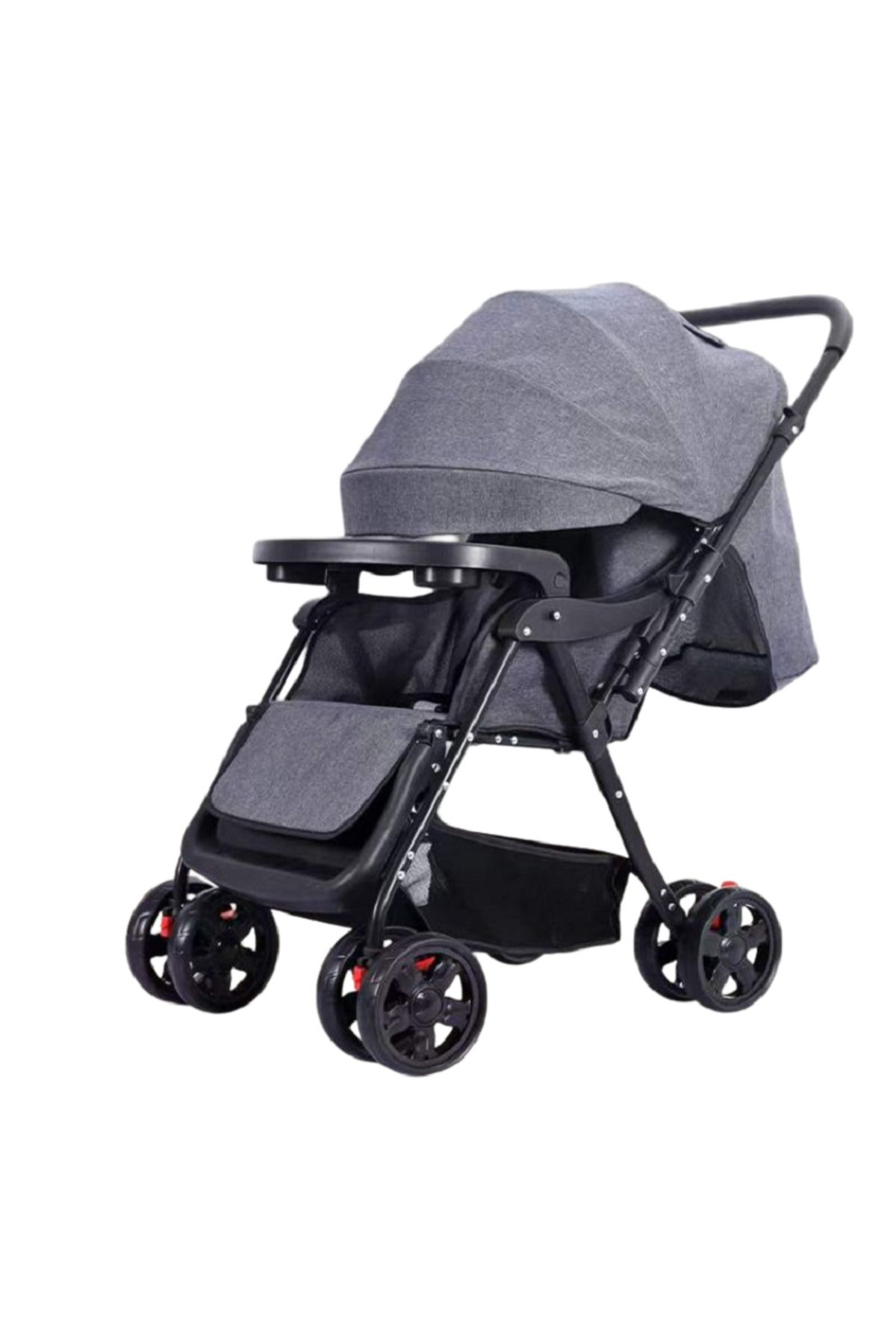 rexa-Lightweight Foldable Travel Baby Stroller with Two-Way Push 2