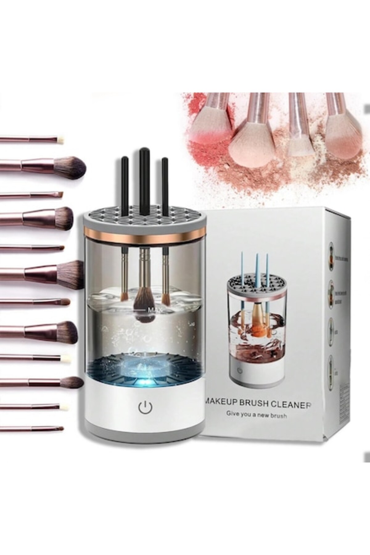 OEM Електрически почистващ препарат за четки за грим, многофункционален за вс...