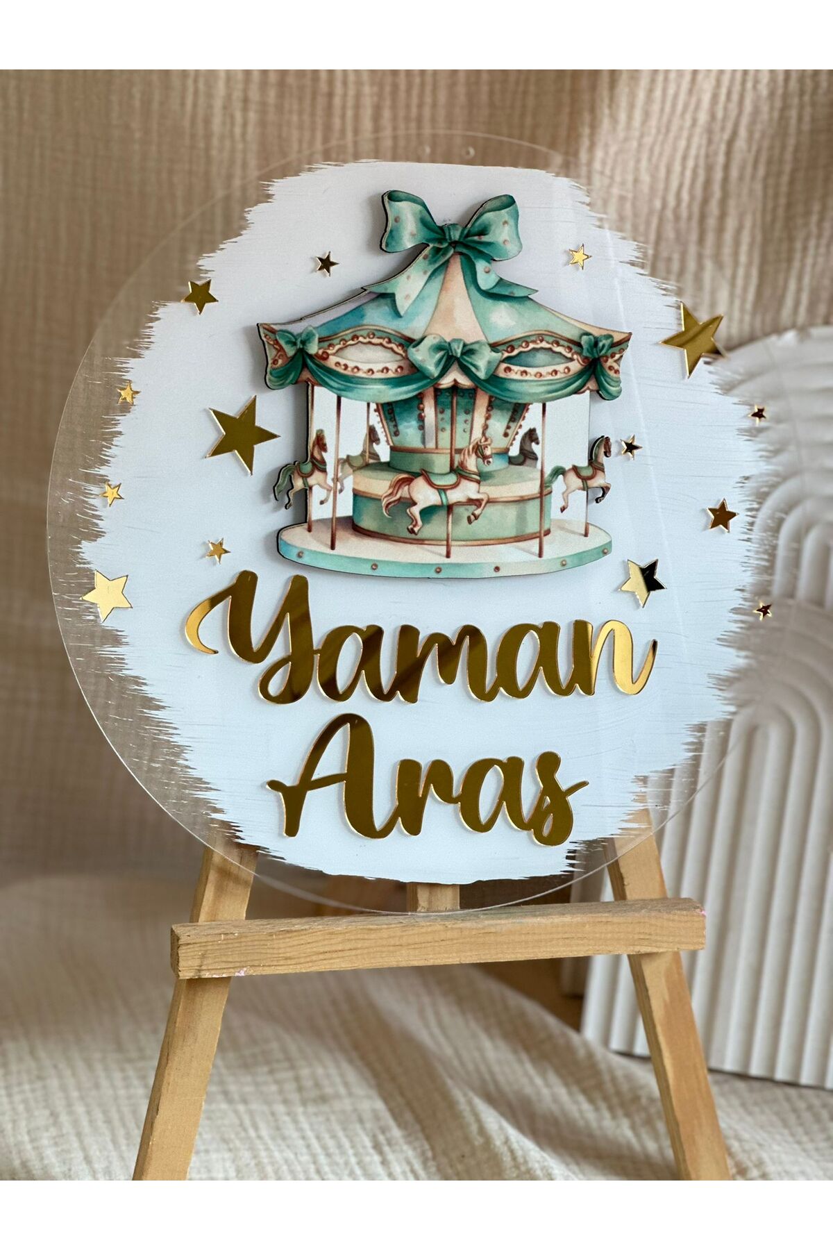 Atlı karınca kapı süsü bebek çocuk odasi