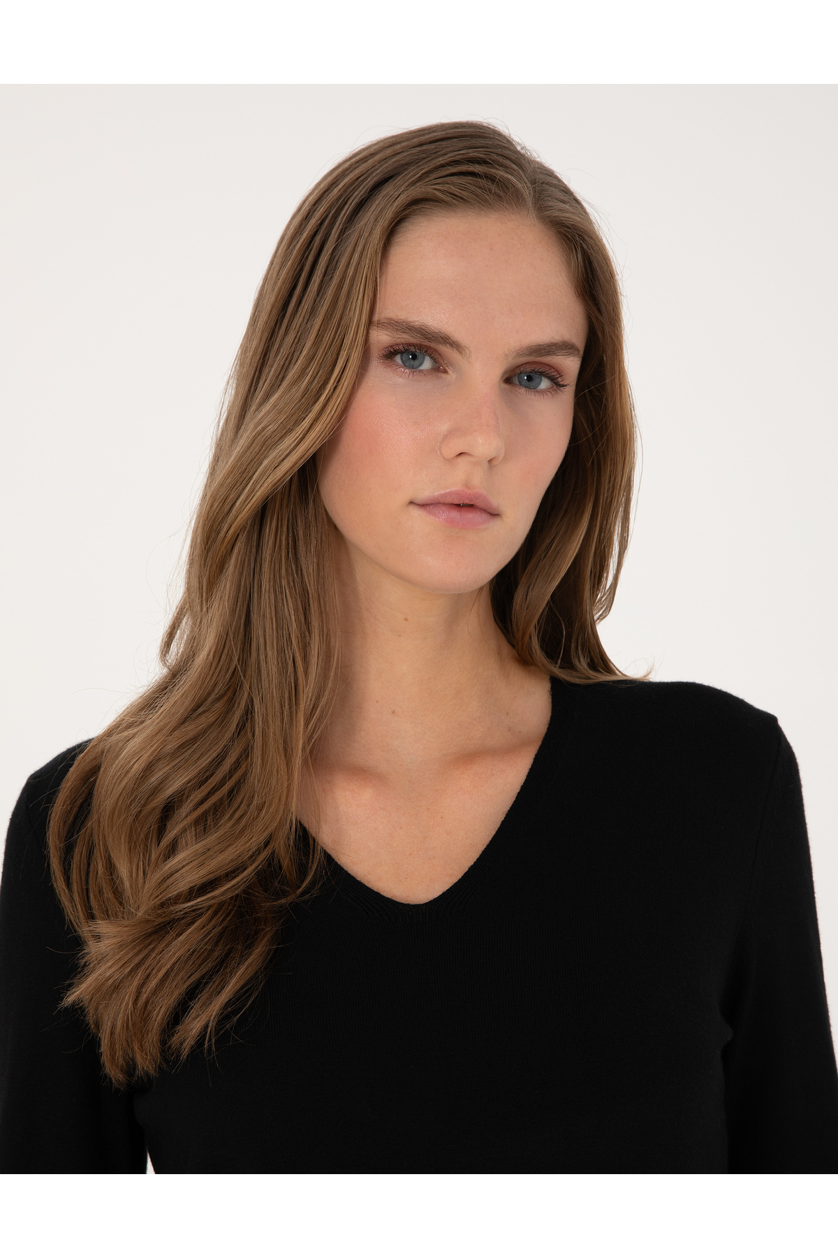 Pierre Cardin  Siyah Slim Fit V Yaka Basic Kazak 50310915-VR046 - Görsel 2