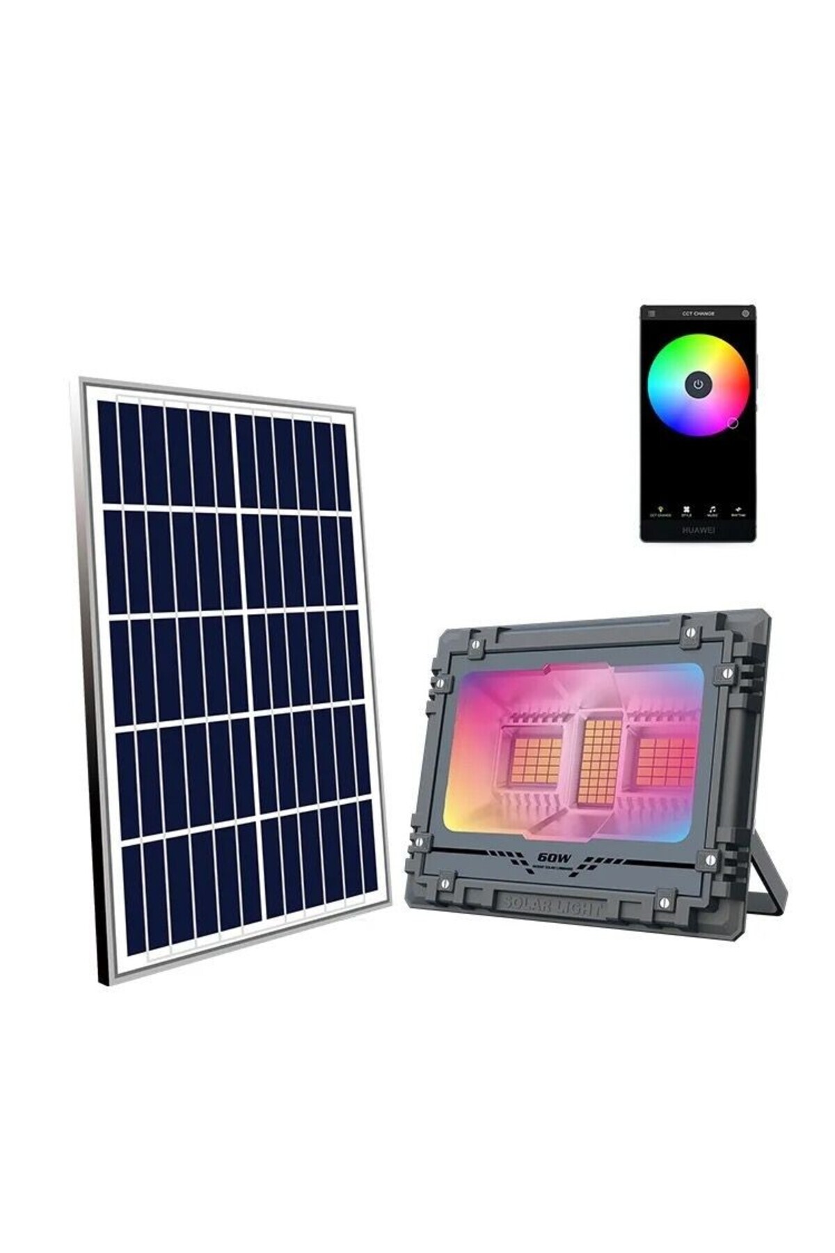 Tescomak-Solar RGB LED projector, with speaker and control via app and remote control 60W 3