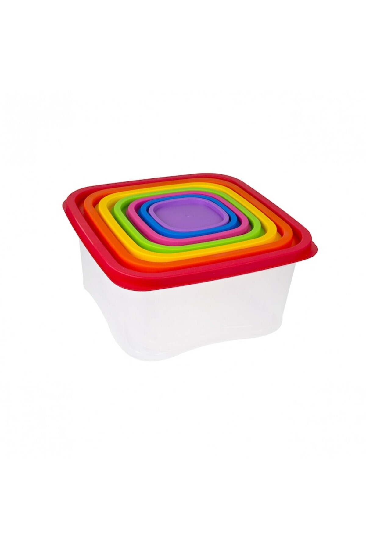 sterk-Set 8 Food Storage Containers with Rainbow Lids, 150ML+250ML+450ML+950ML+1500ML+3000ML+4500ML+7500ML 2