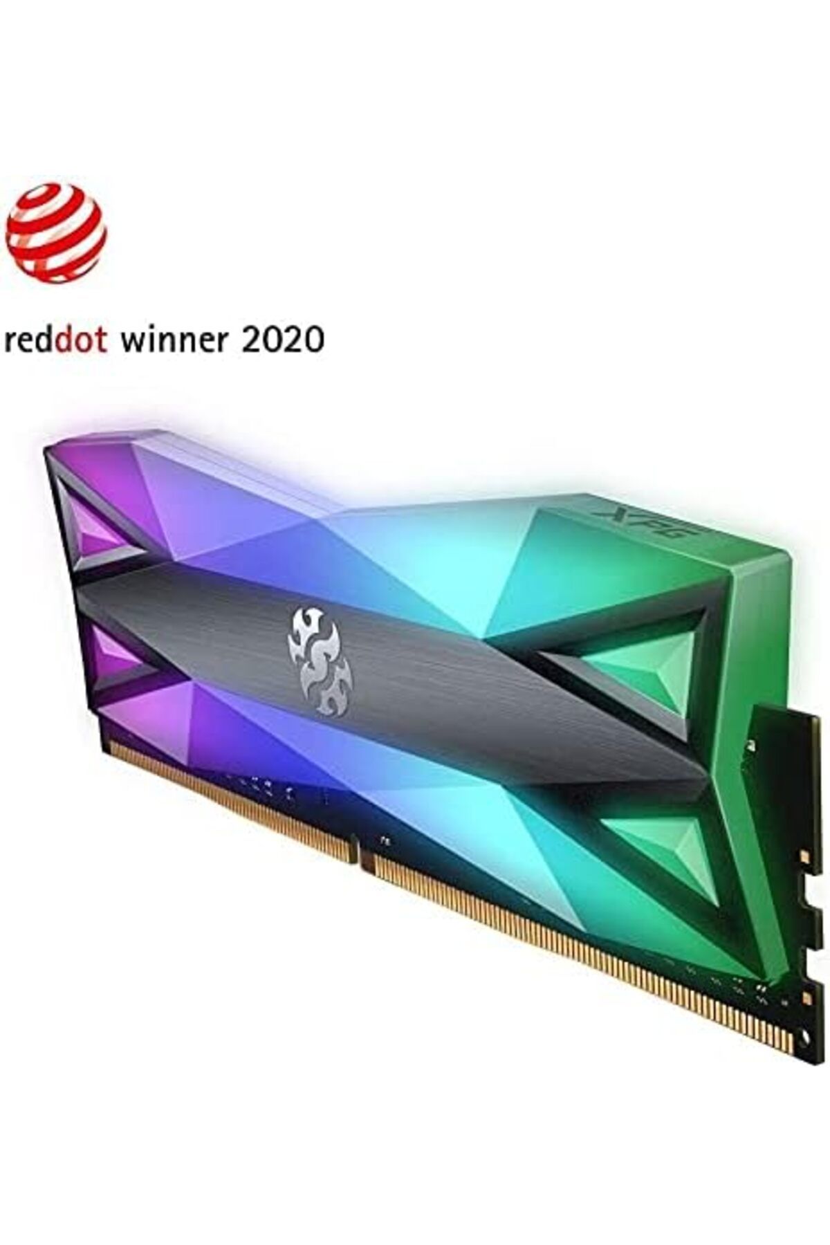 XPG-Desktop Computer Memory DDR4 D60G 16GB 2x8 with RGB Lighting 3600MHz PC4-28800 CL18-22-22 3
