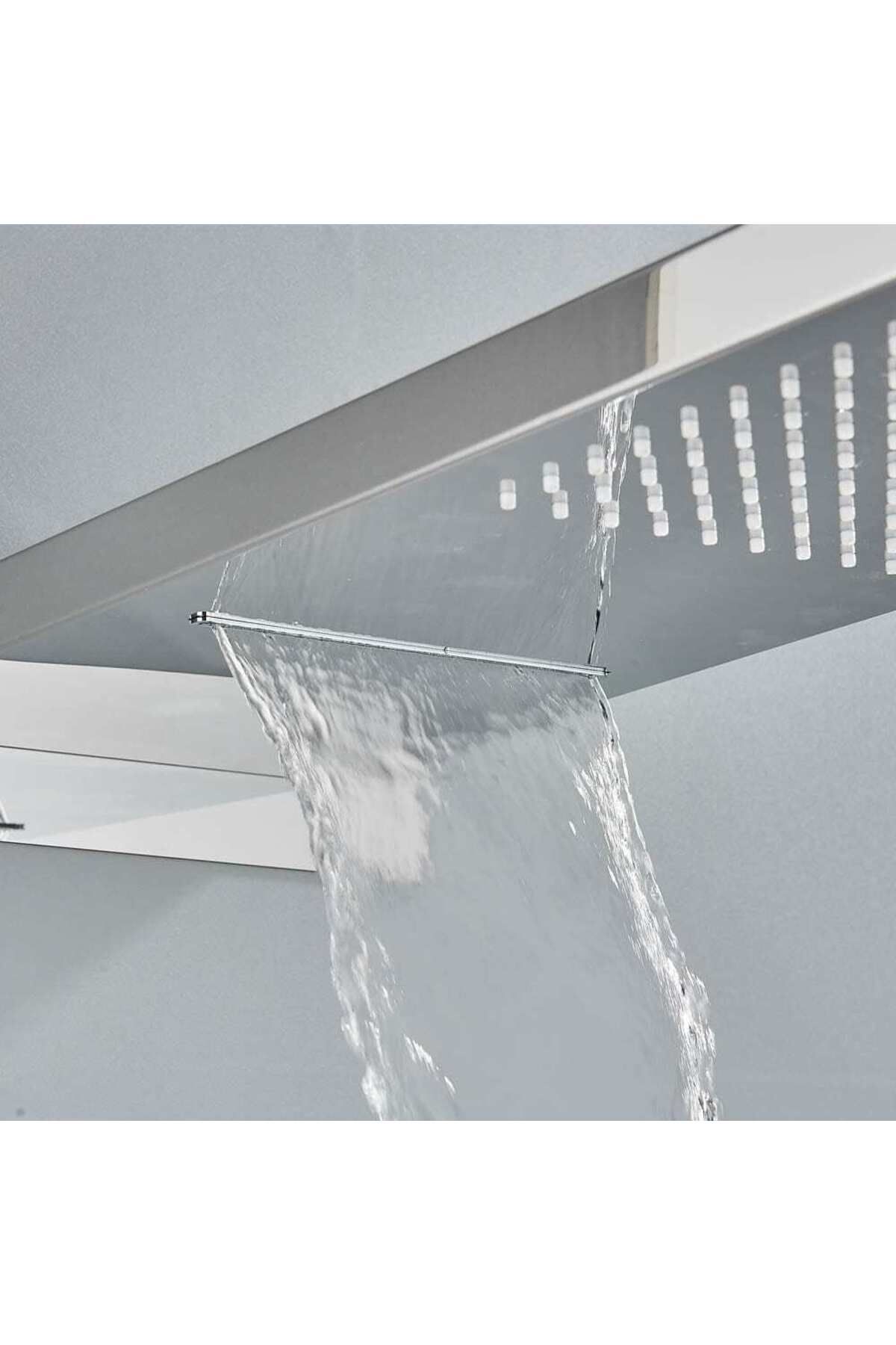 CasaVie-Set de dus cu para tip cascada, cu termostat, argintiu lucios, 3 funtii de curgere a apei, cod 1240 4