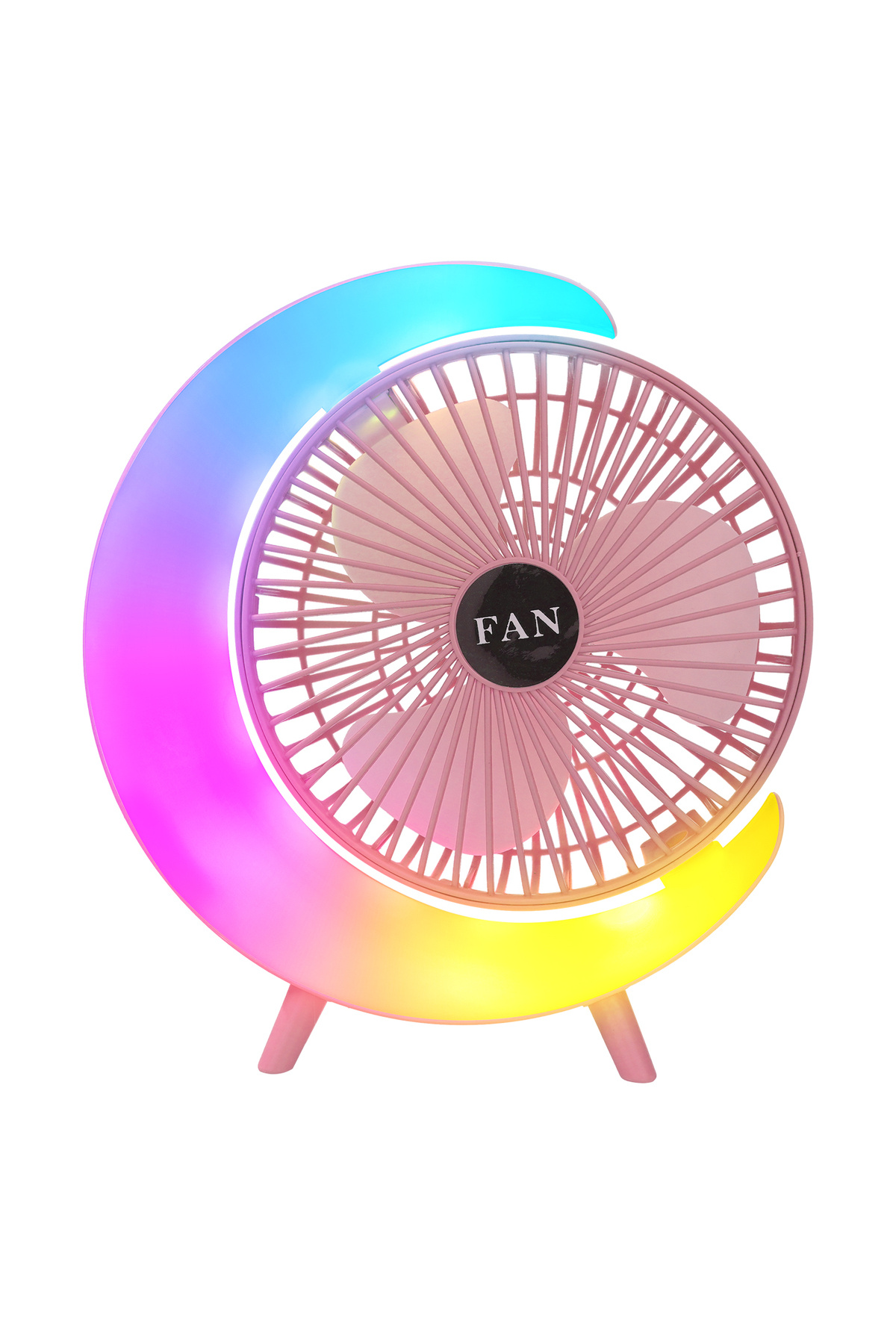 Wexta Masaüstü Ev Ofis Soğutucu Pervane Fan Taşınabilir Şarjlı Ev Ofis Vantilatör Rgb'li Döner Başlıklı