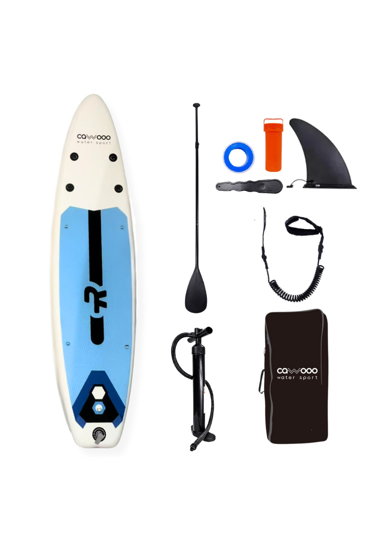 Cawooo Sup Şişme Sörf Tahtası Stand Up Paddle Board 80*320*15 Cm Açık Mavi