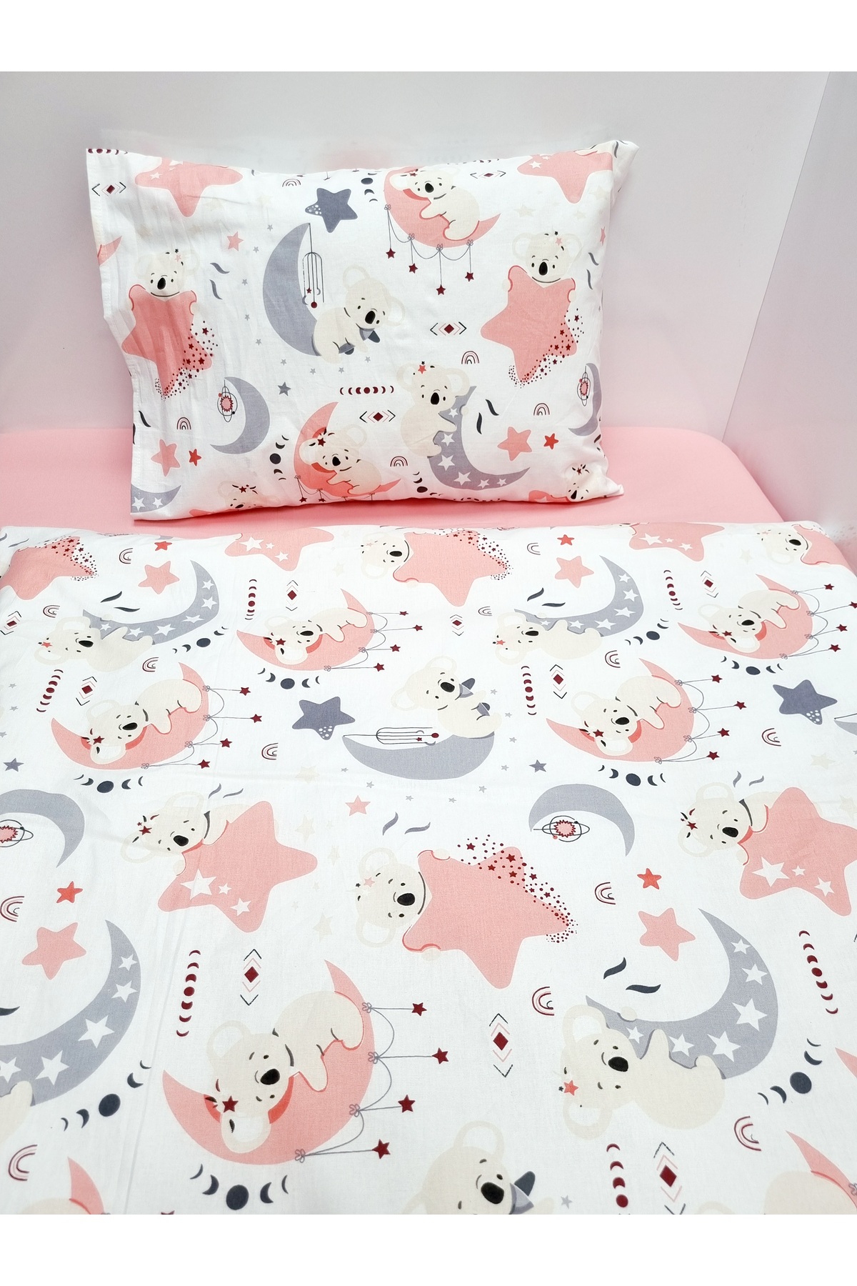 Yada Baby %100 Pamuklu Kumaştan Bebek Park Beşik 5 Parça Yorgan Ve Nevresim Takımı (70 X 120 CM) fotoğrafı 5 (önizleme)