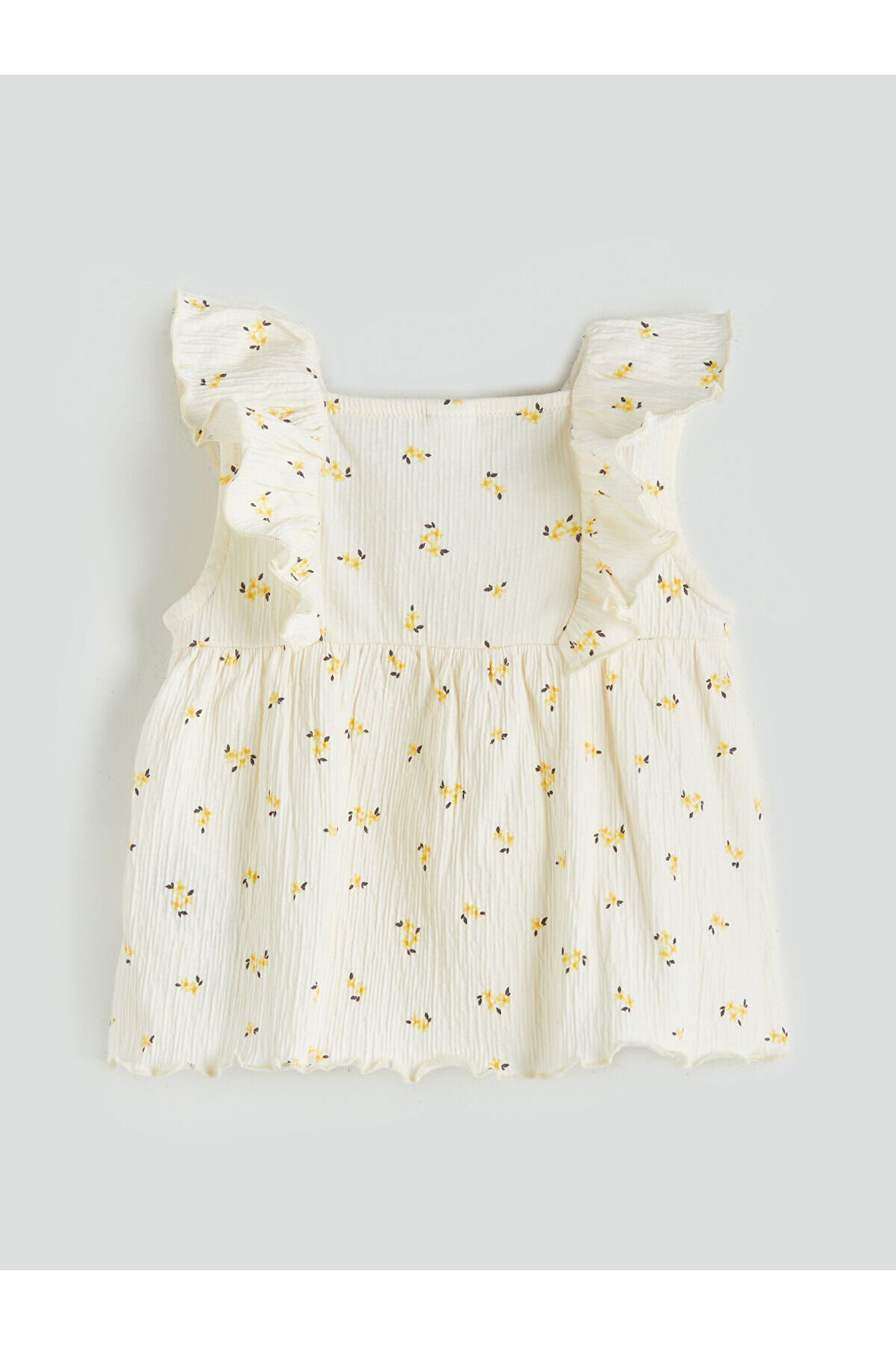 LC Waikiki Ekru Çiçekli Kız Bebek Bluz ve Tayt 2'li fotoğrafı 4 (önizleme)