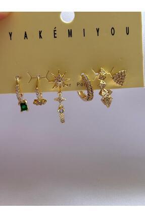 Bestofcase Detaylı Çoklu Detay Bijuteri Küpe