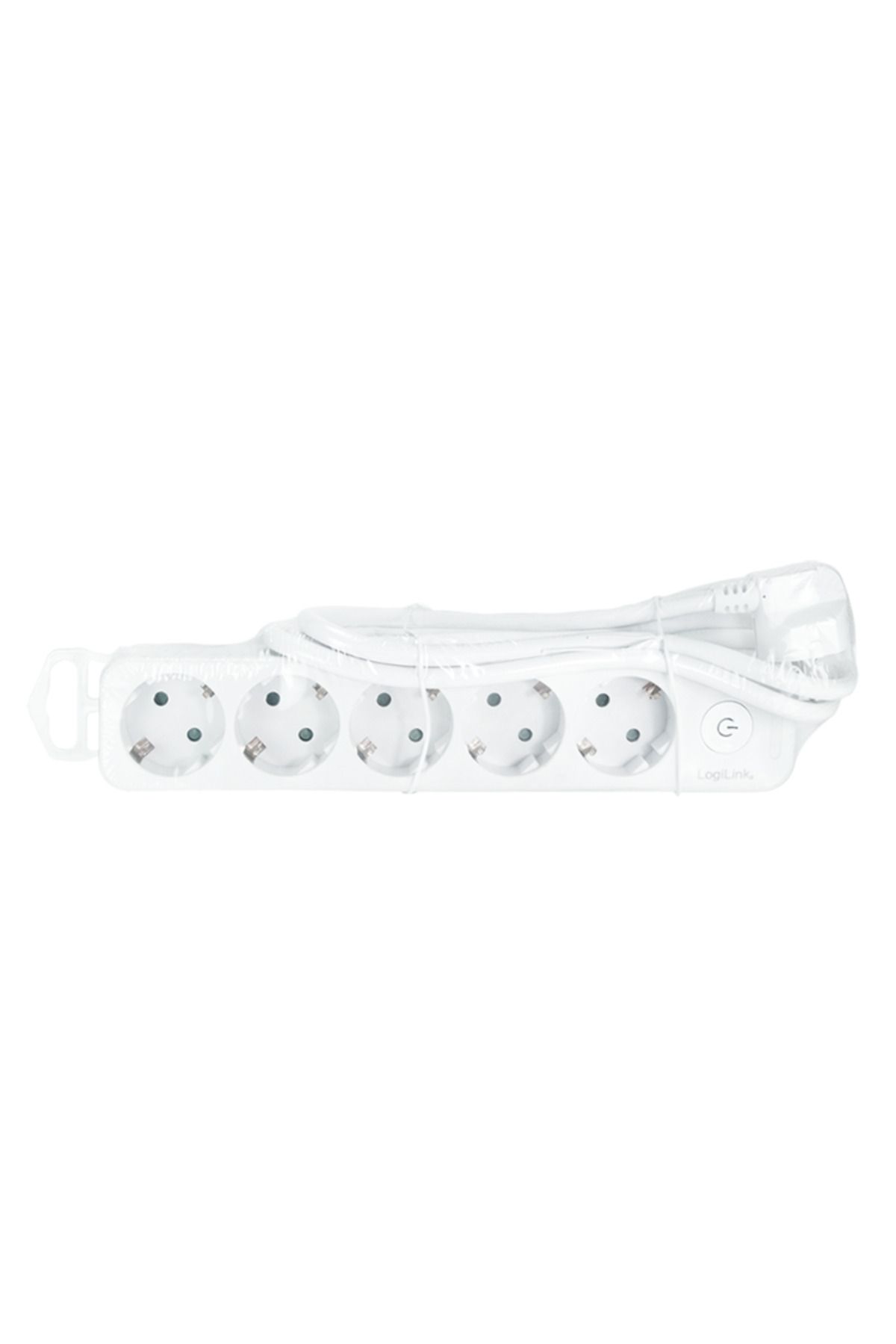 LogiLink-Extension cord LPS246, with illuminated switch, 5 sockets, IP20, H05VV-F 3G 1.5 mm², cord 1. 3