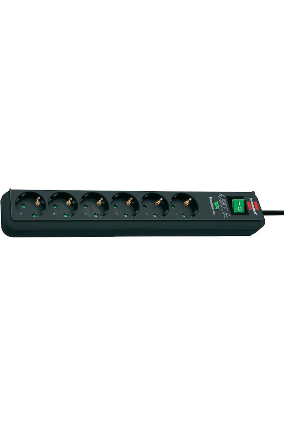 Brennenstuhl-Prelungitor de linie cu 6 prize, protecție la supratensiune, întrerupător, 1,5 m, negru 2