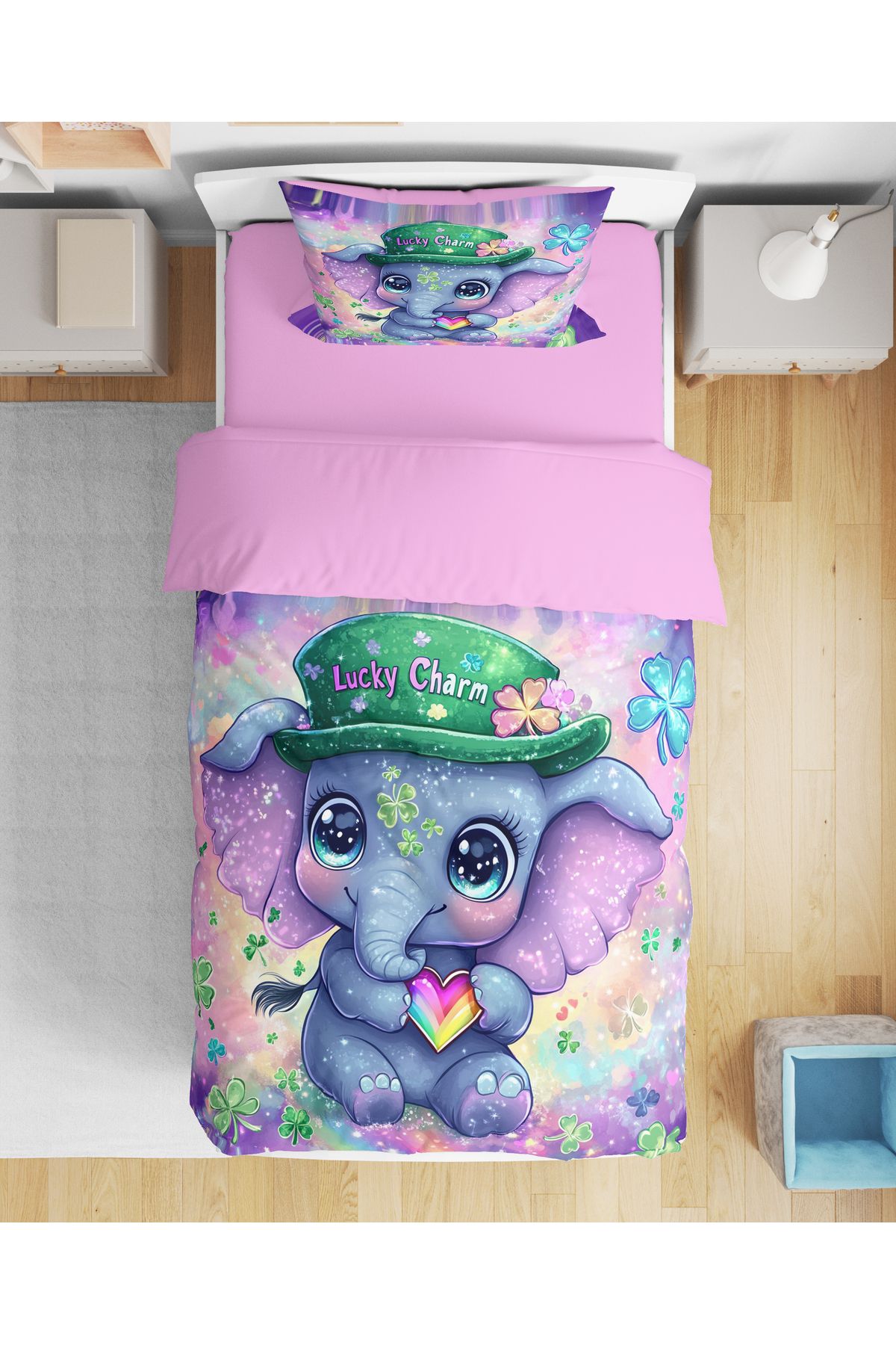 Home-Single Elephant Theme 3D Digital Bedding Set 1