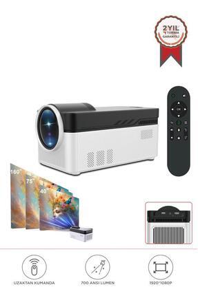 Torima HY450 Beyaz Taşınabilir Ev Sinema Android Akıllı 8K-4K 1080 P BT5.4 Pr...