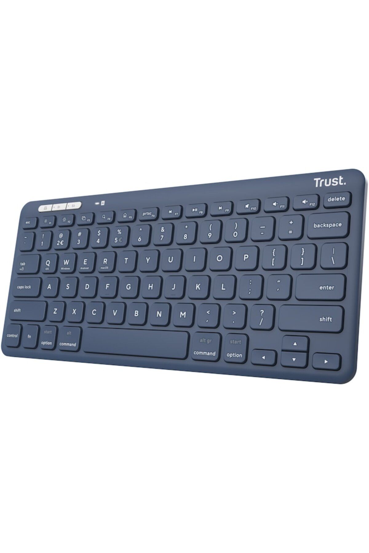 Trust-Wireless Compact Keyboard Lyra, RF 2.4GHz, Bluetooth, QWERTY, USB-A/USB-C, Blue 2