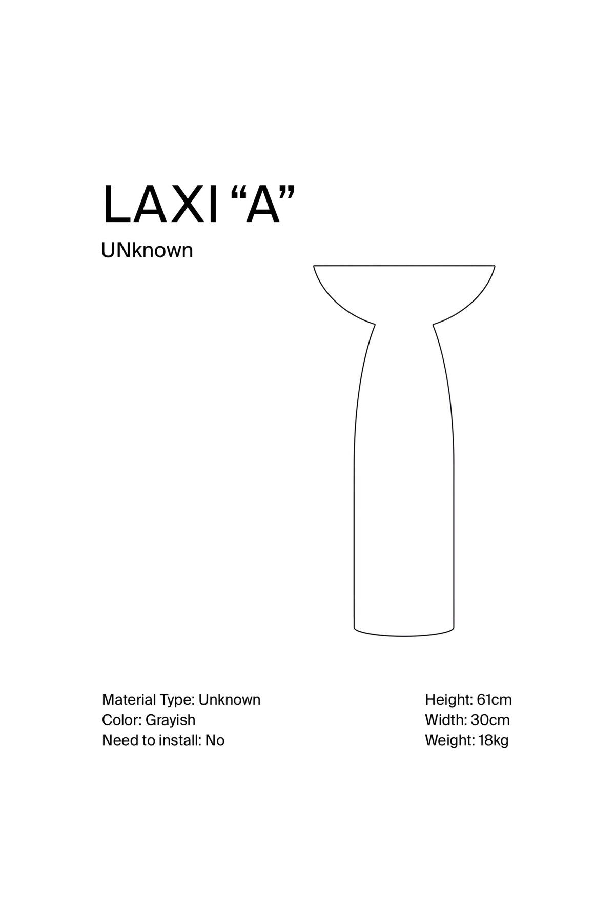Laxy-تشكيلة طاولات لاكسي ,مكوّن من أربع قطع لون رمادي ,مواد صخرية صلبة صناعية. 6