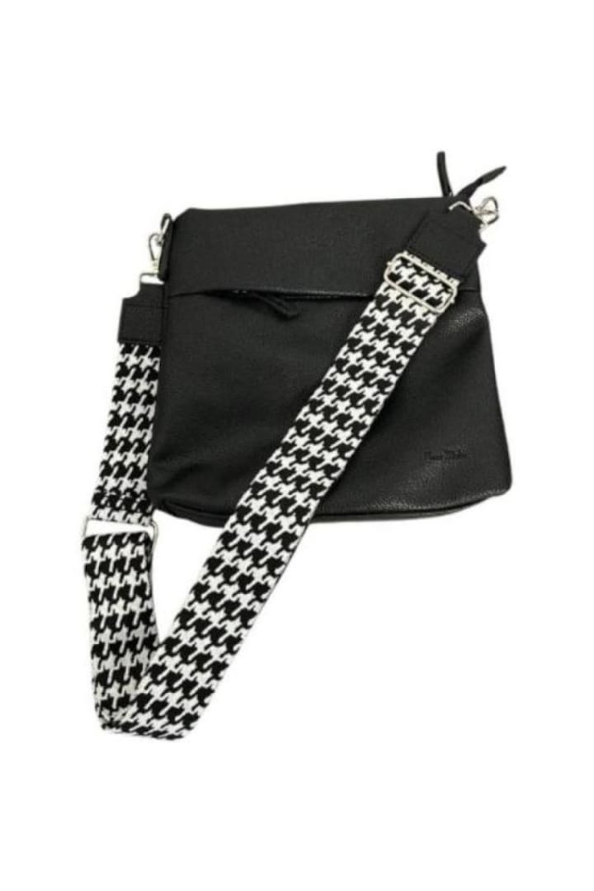 Mı Pıace-Mi Piace - Women's Bag Piace Molto, Black-White with One Compartment and Two External Pockets 2