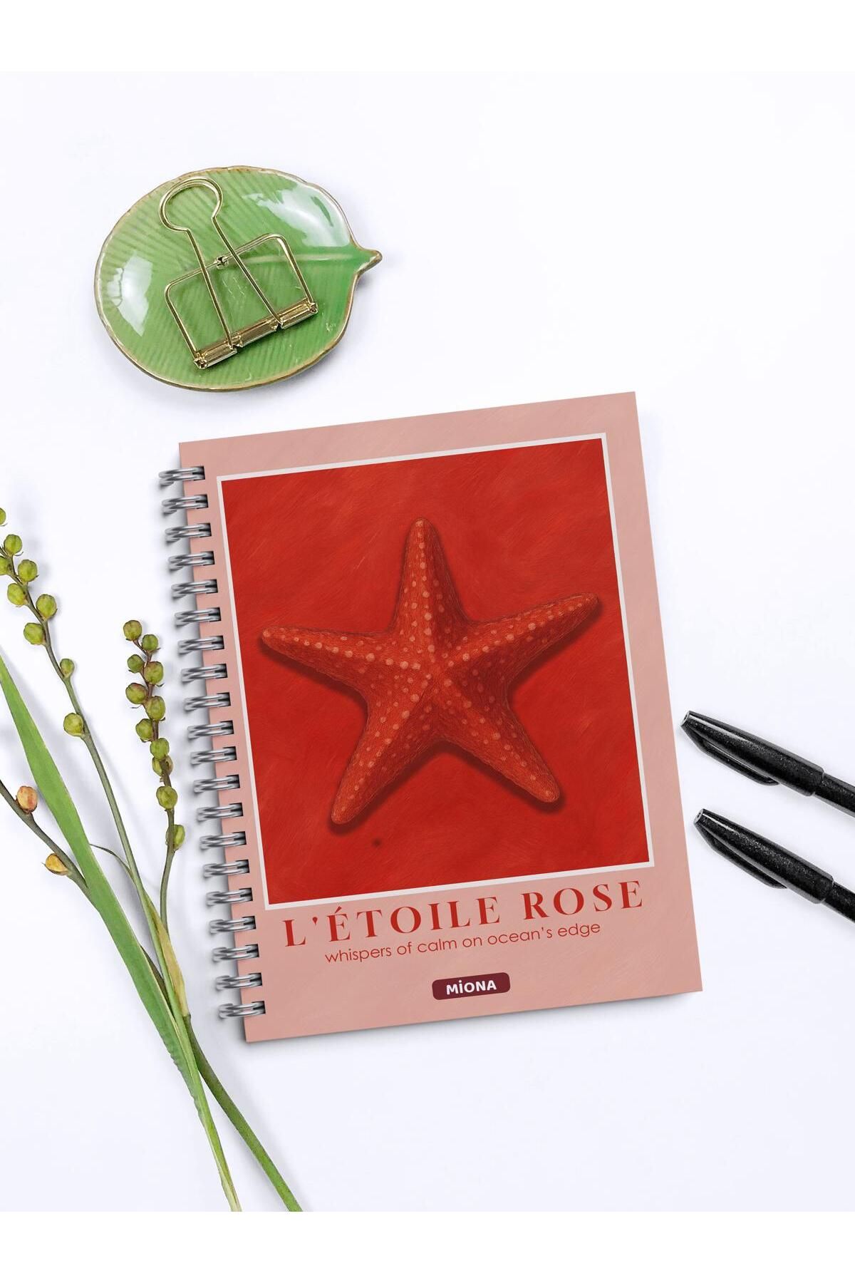 Miona-A5 Spiral School Notebook 120 Sheets Set of 4 Red Themed 2 Lined - 2 Checkered Notebook, Notebook 2