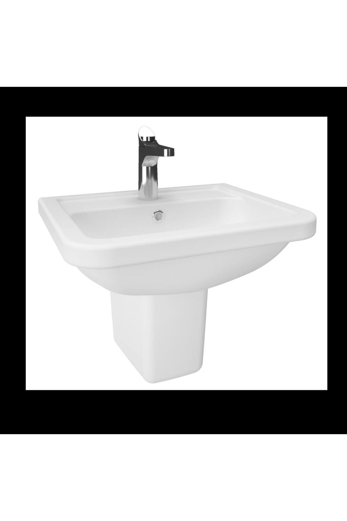 Creavit Ky045 Key Köşeli Yarım Ayak Lavabo 36*45 Cm