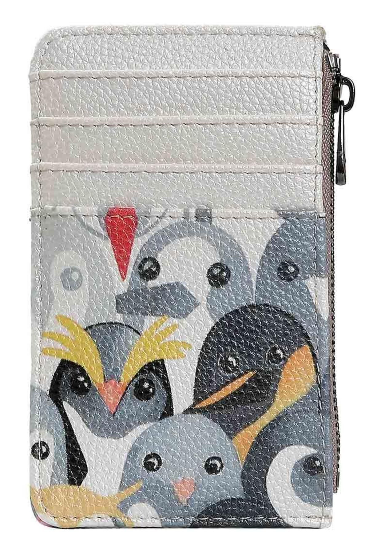 Dogo-Women's Gray Wallet - Penguins Design 1