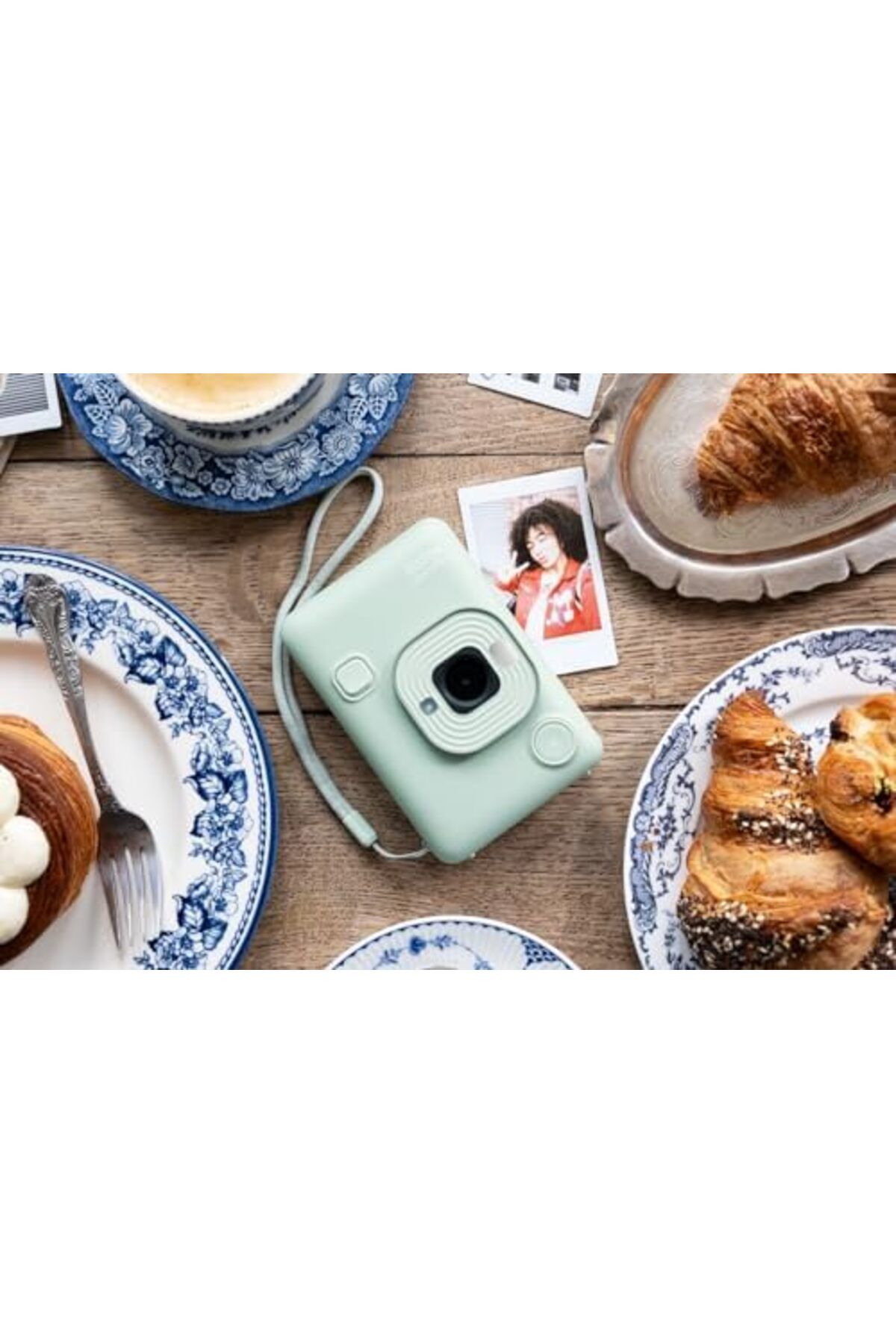 Instax-كاميرا Mini LiPlay Hybrid الفورية مع شاشة عرض LCD خلفية مقاس 2.7 بوصة وفتحة بطاقة Micro SD، 9