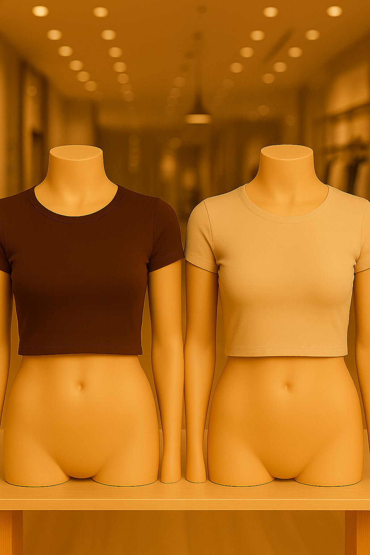 Kadın Giyim 2 Adet Pamuklu Kısa Kol Crop T-Shirt LL.IL23.KE18.301