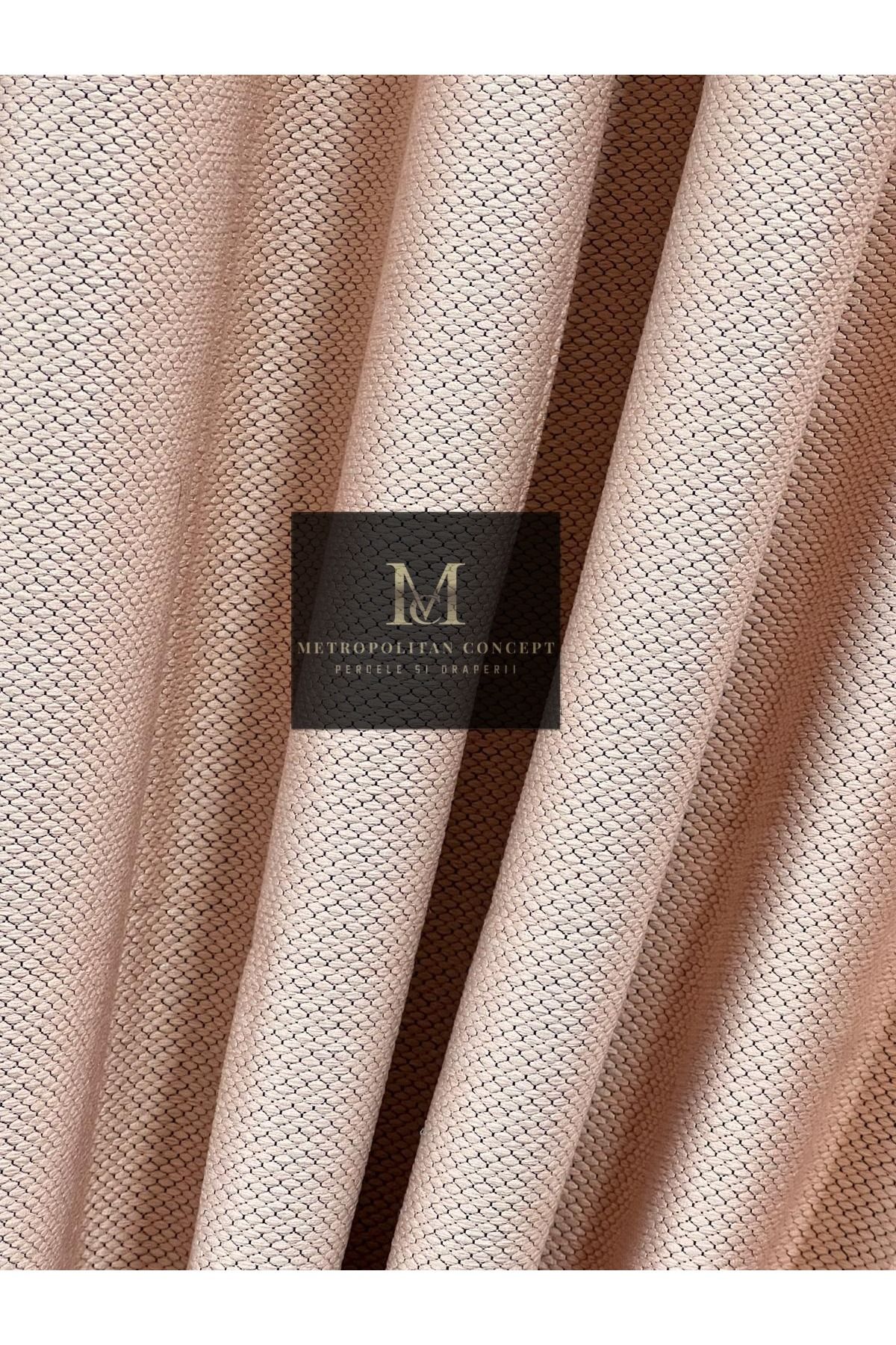 Metropolitan Concept-Set of 2 blackout curtains in linen texture, worked on 10 cm wide rejansa 3