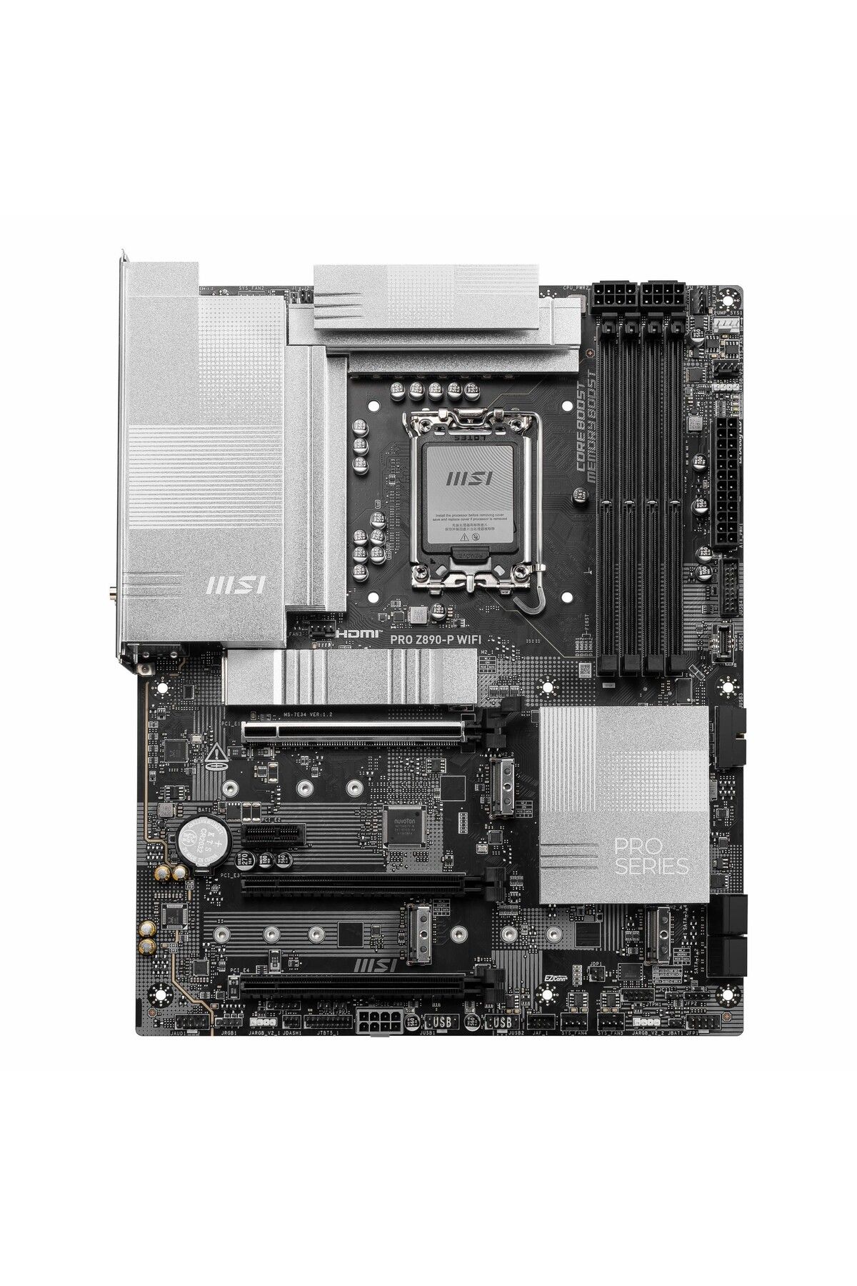 MSI-Pro Z890-P Wifi Ddr5 (9200Mhz)Oc M.2 Hdmi/Dp/Usb-C Pcie 5.0 1851P Atx Motherboard 2