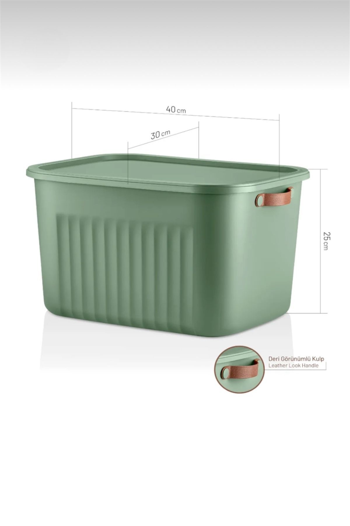 Bayev-Set of 4 Green 20 Lt Boxsis Mega Size Multi-Purpose Box with Lid Closet Organizer Organizer-Hobby Box 2