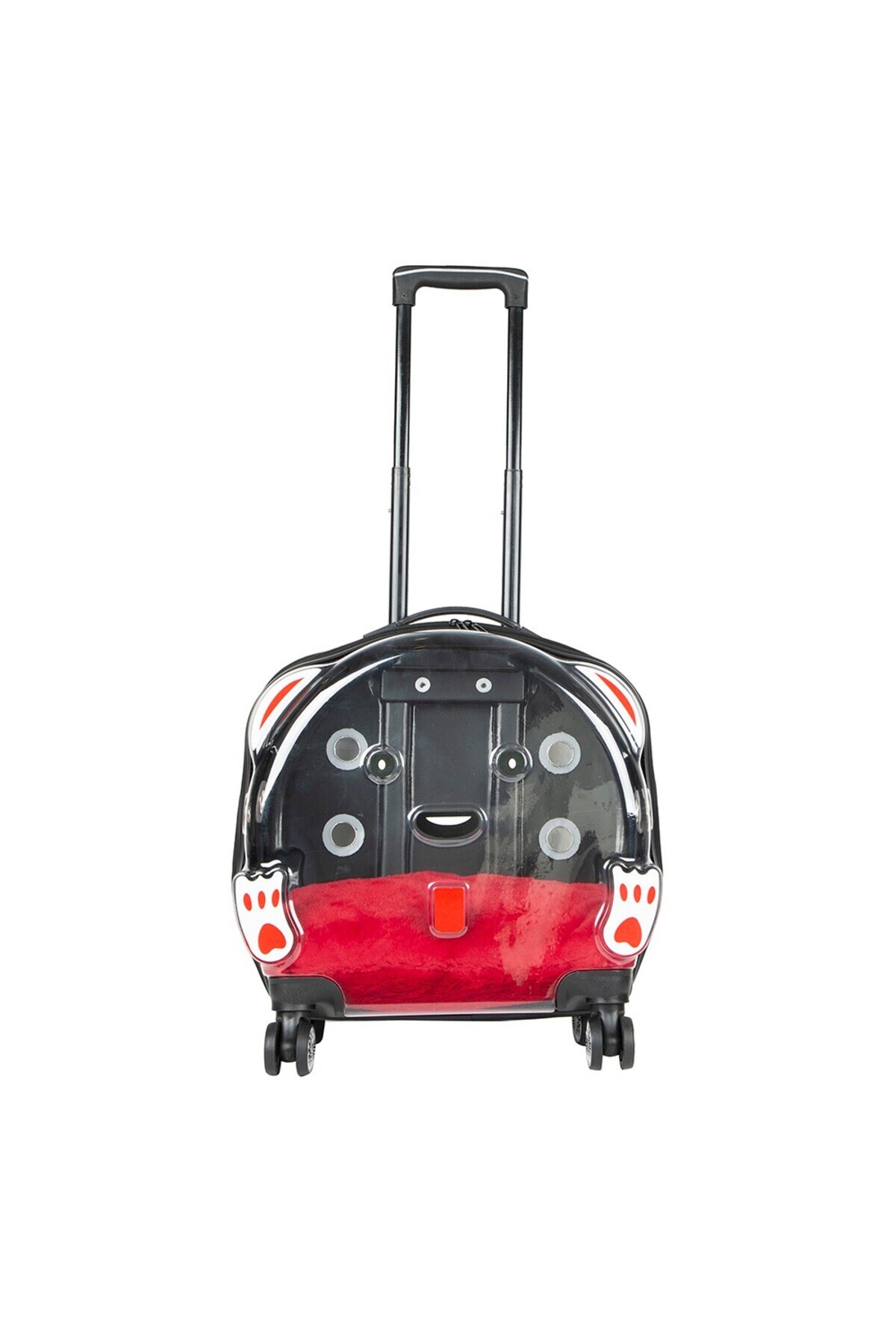 PLM Ice Pet Tekerlekli Çekçekli Kedi Köpek Taşıma Valizi, 42x44 x23 cm, Siyah