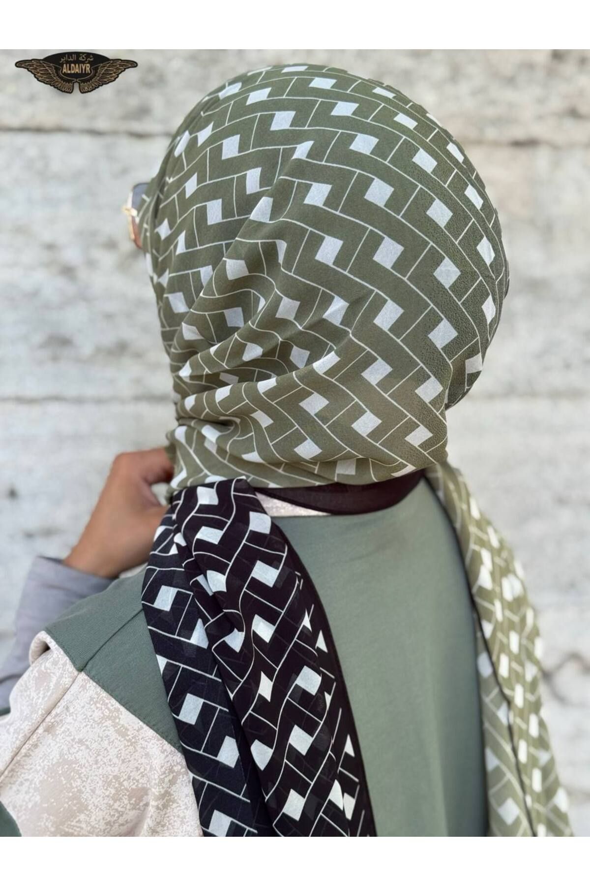 ALDAİR-Shawl Chiffon Pattern Double Color 3