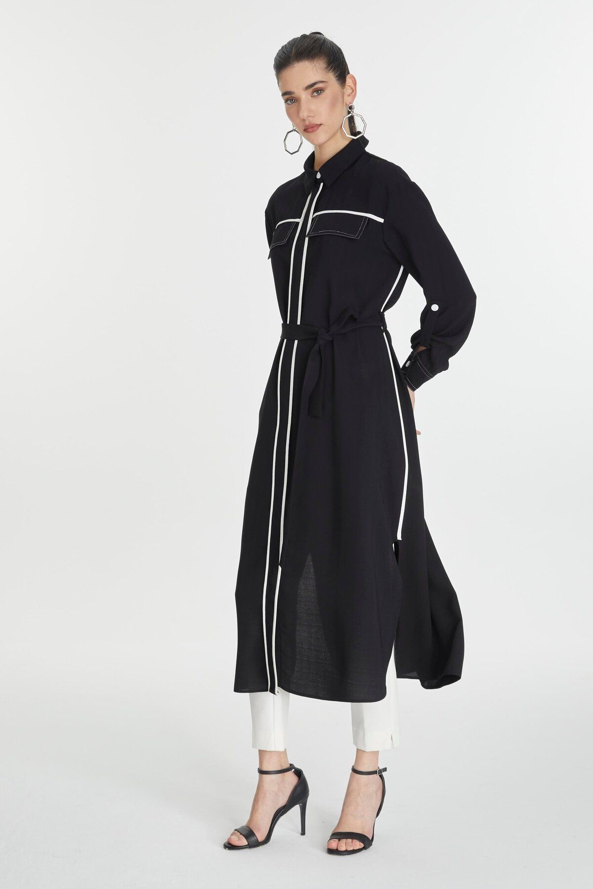Zühre-Black/Ecru Wear and Go with Color Stripe Gc-0261 1