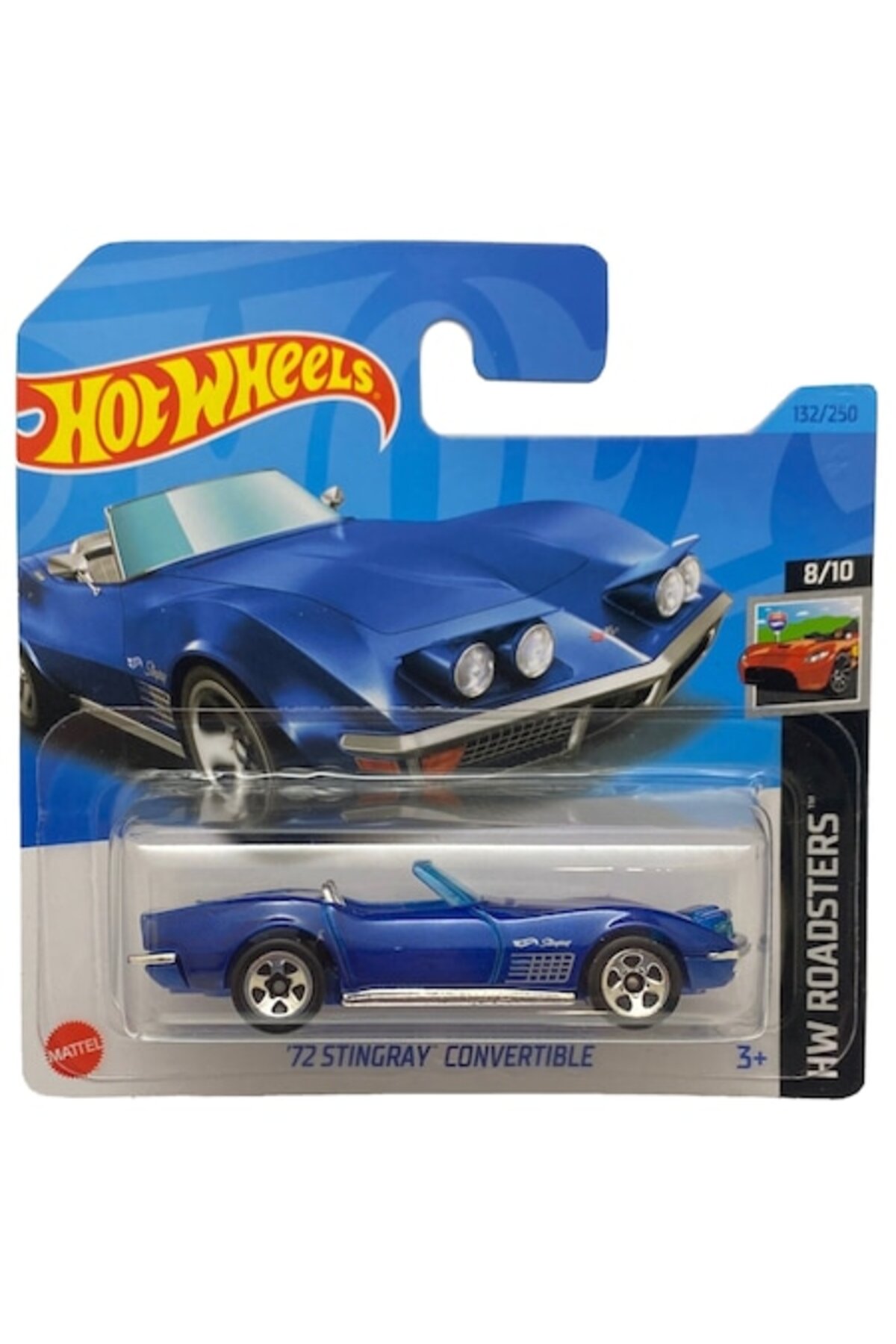 Masinuta metalica Hot Wheels, '72 Stingray Convertible, Albastru, 1:64