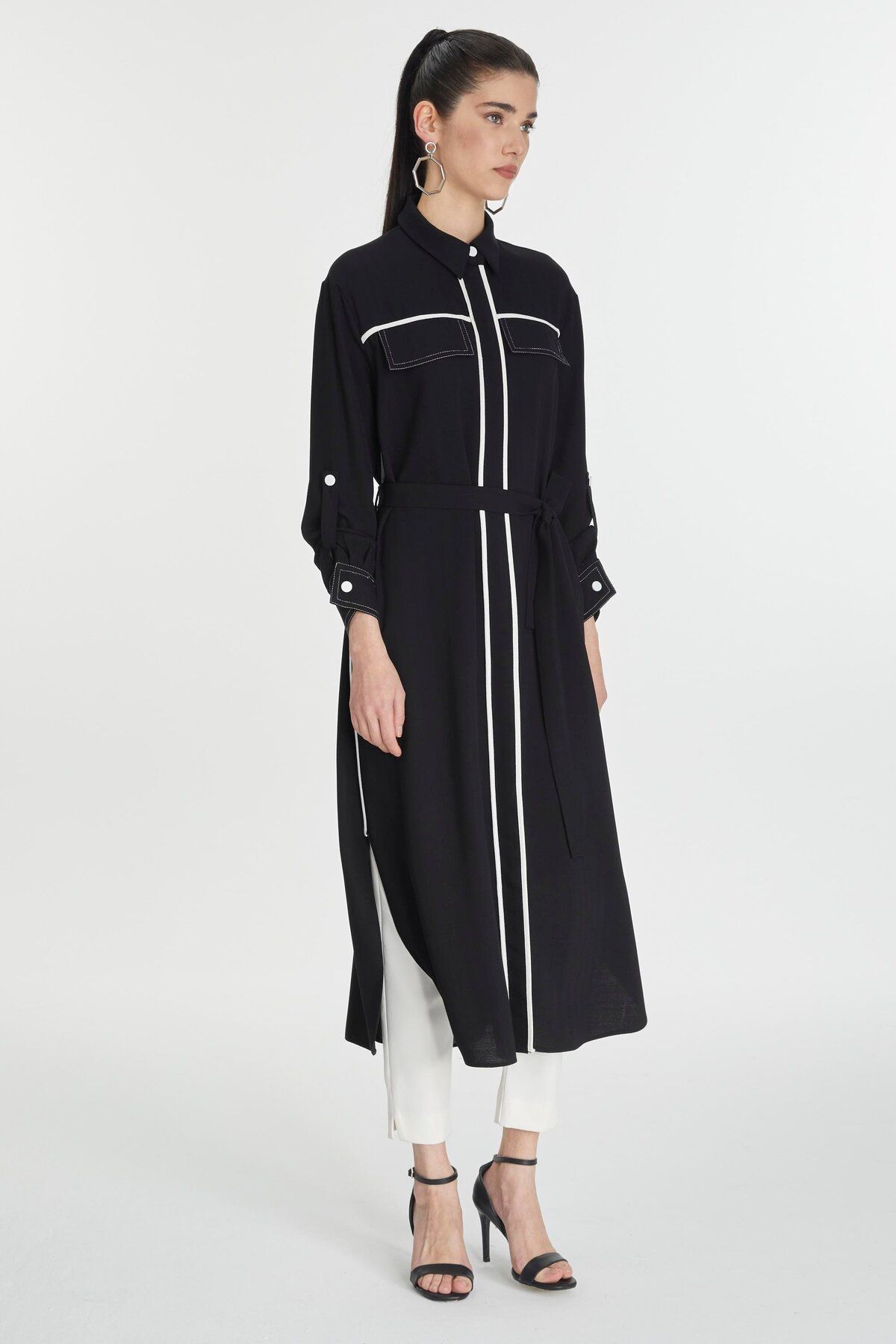 Zühre-Black/Ecru Wear and Go with Color Stripe Gc-0261 3