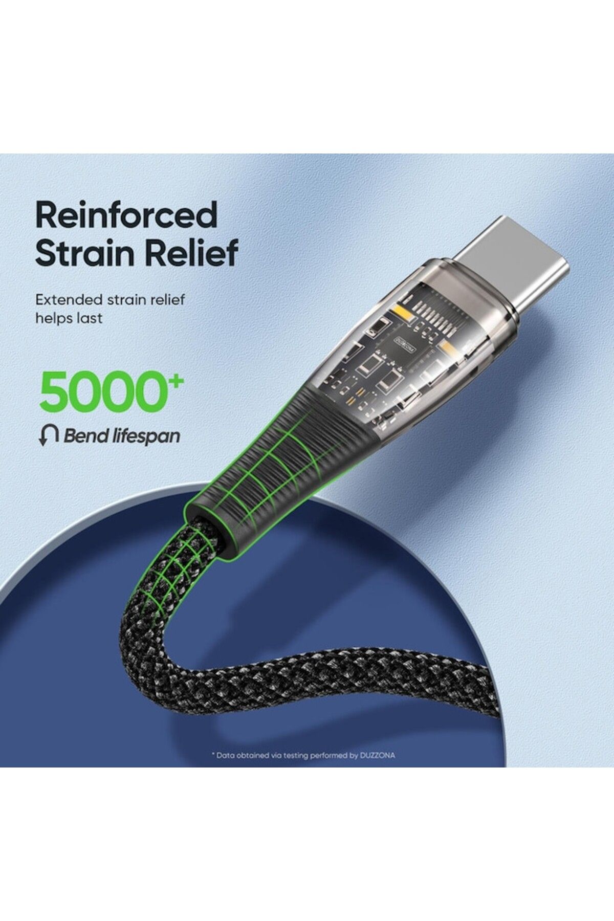 Dali-Cablu de încărcare și transfer de date, USB Tip-C la USB Tip-C, A6, 65W, 1m, Negru 3