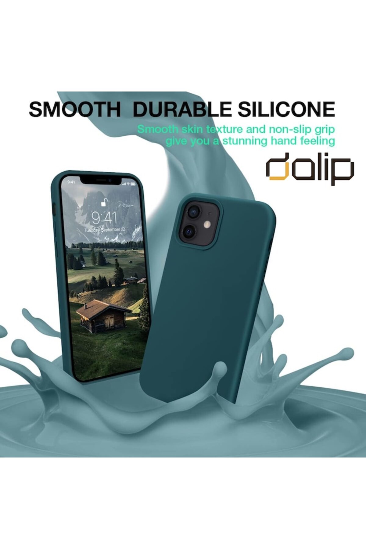 dalip-Case for iPhone 12 Mini, Silicone HQ Flex Armor, Green 3