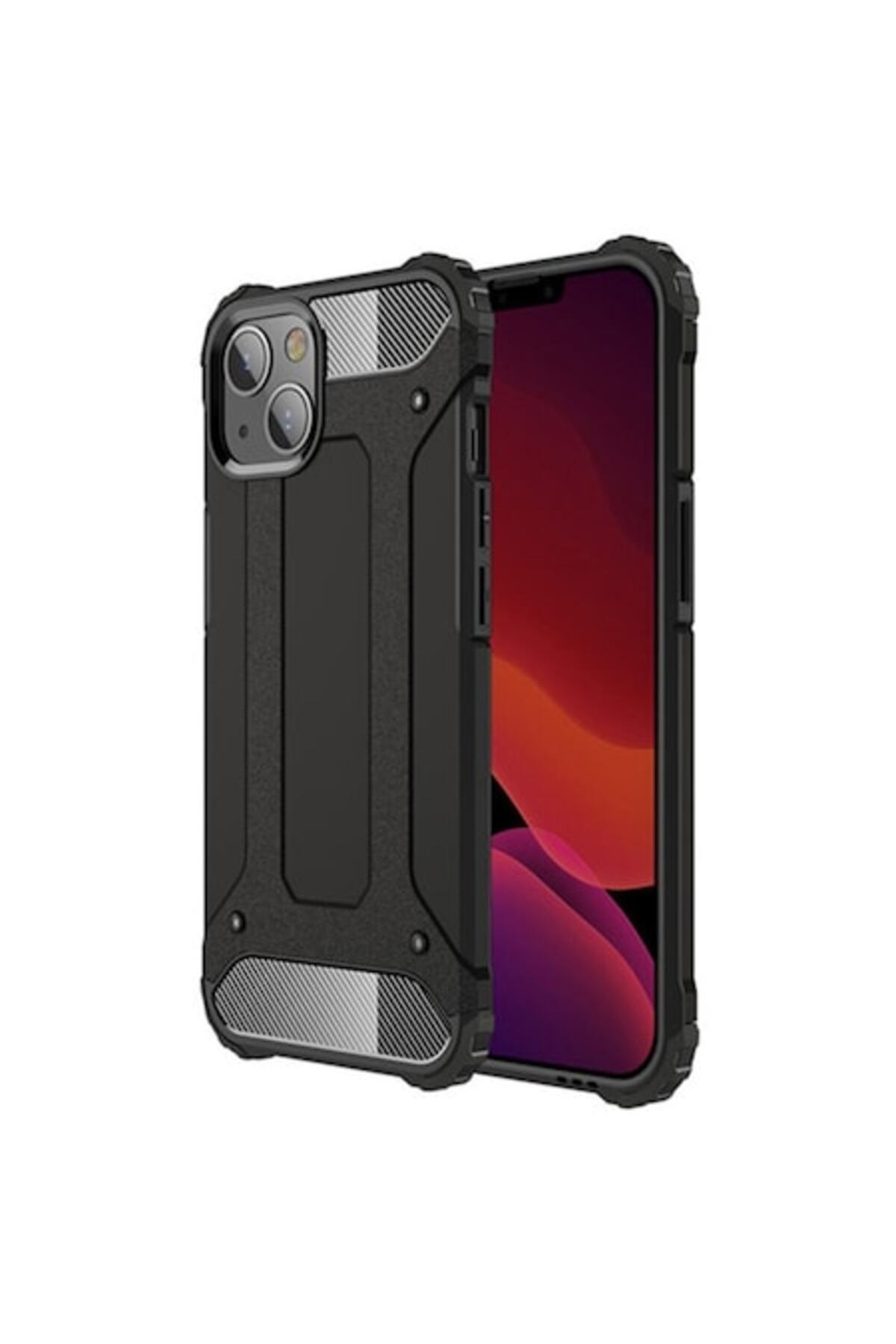 Dali-Protective case compatible with Apple iPhone 13 Mini, Hybrid Armor, reinforced edges, TPU, Black 1