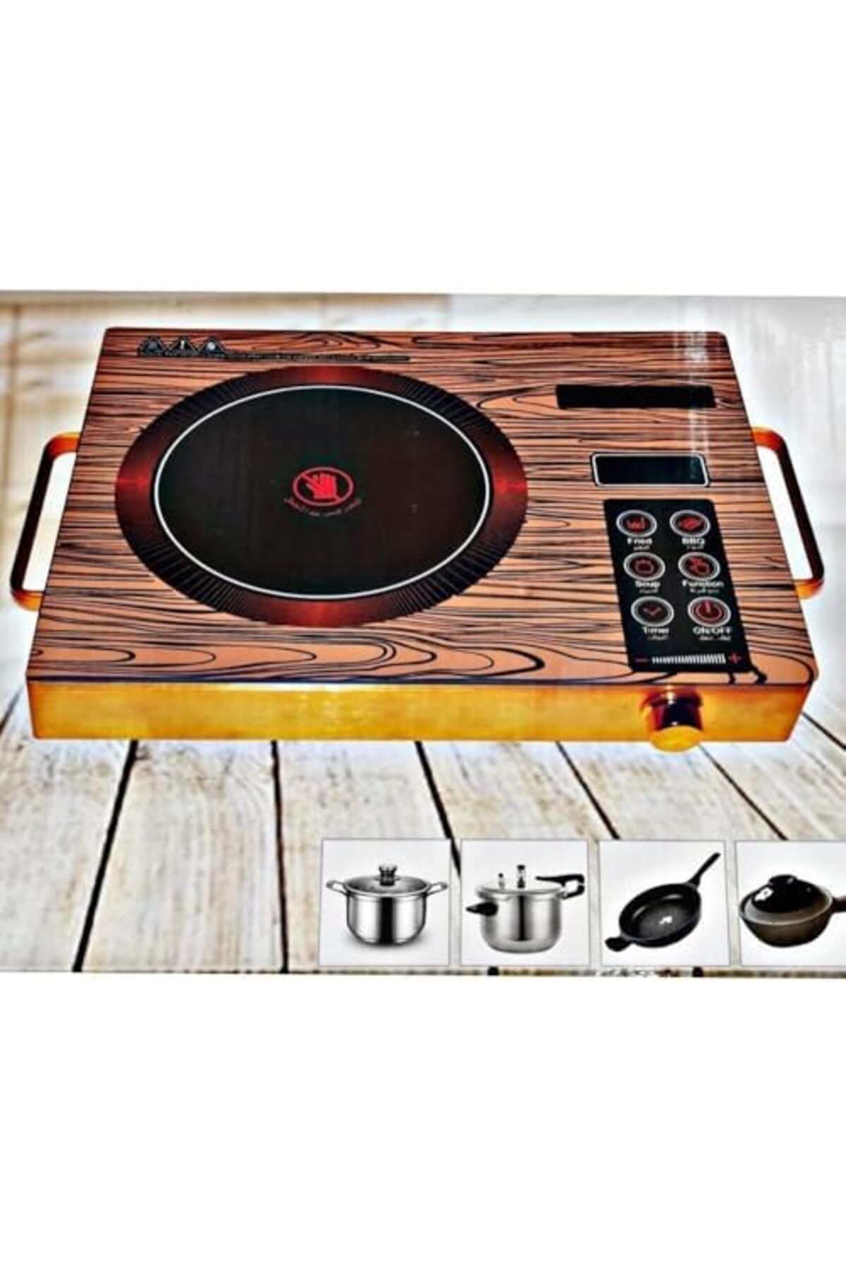 Silver Crest-Infrared Stove 4 Digit LED display digital cooker, Timer system, Touch and Knob control 7
