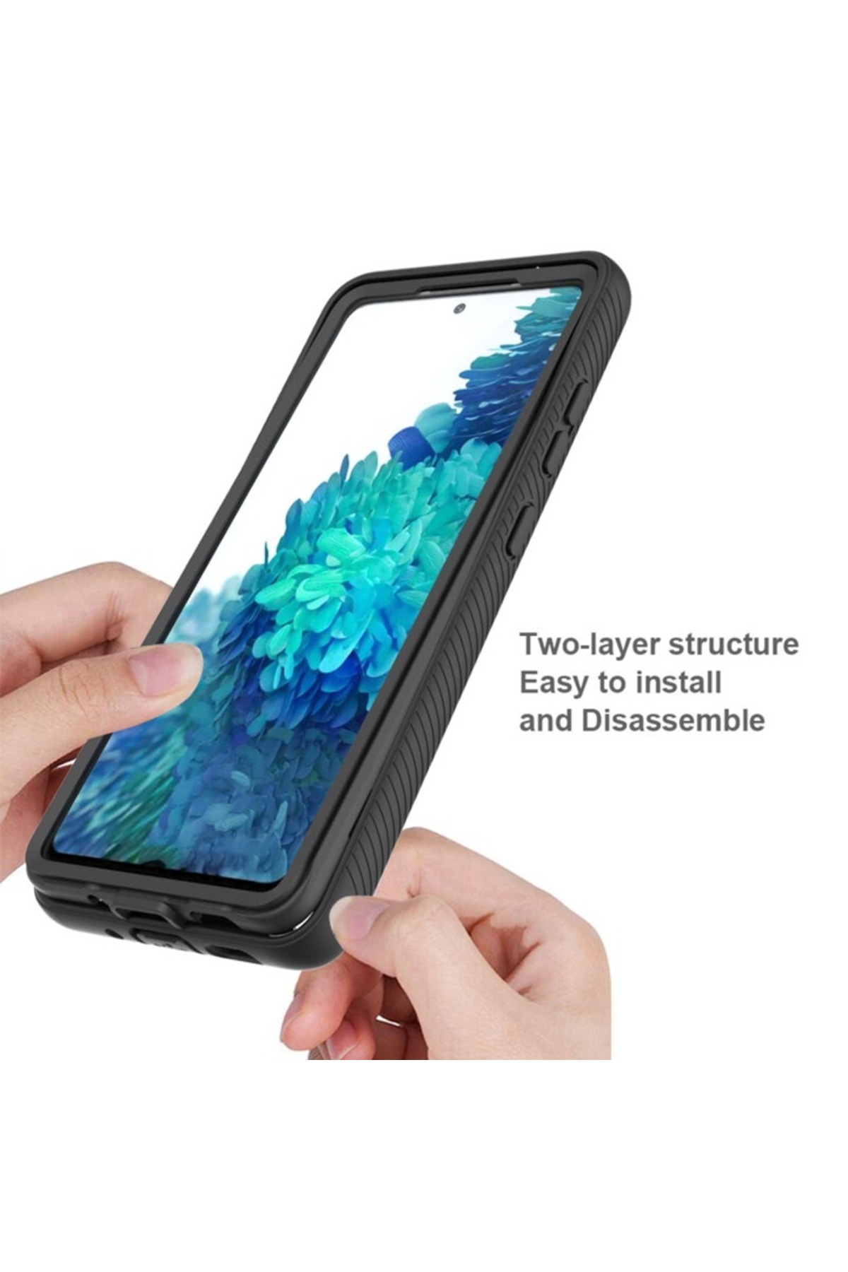 Dali-Protective 360 Case, compatible with Huawei P30 Lite / P30 Lite New Edition, plastic and TPU, Black 3